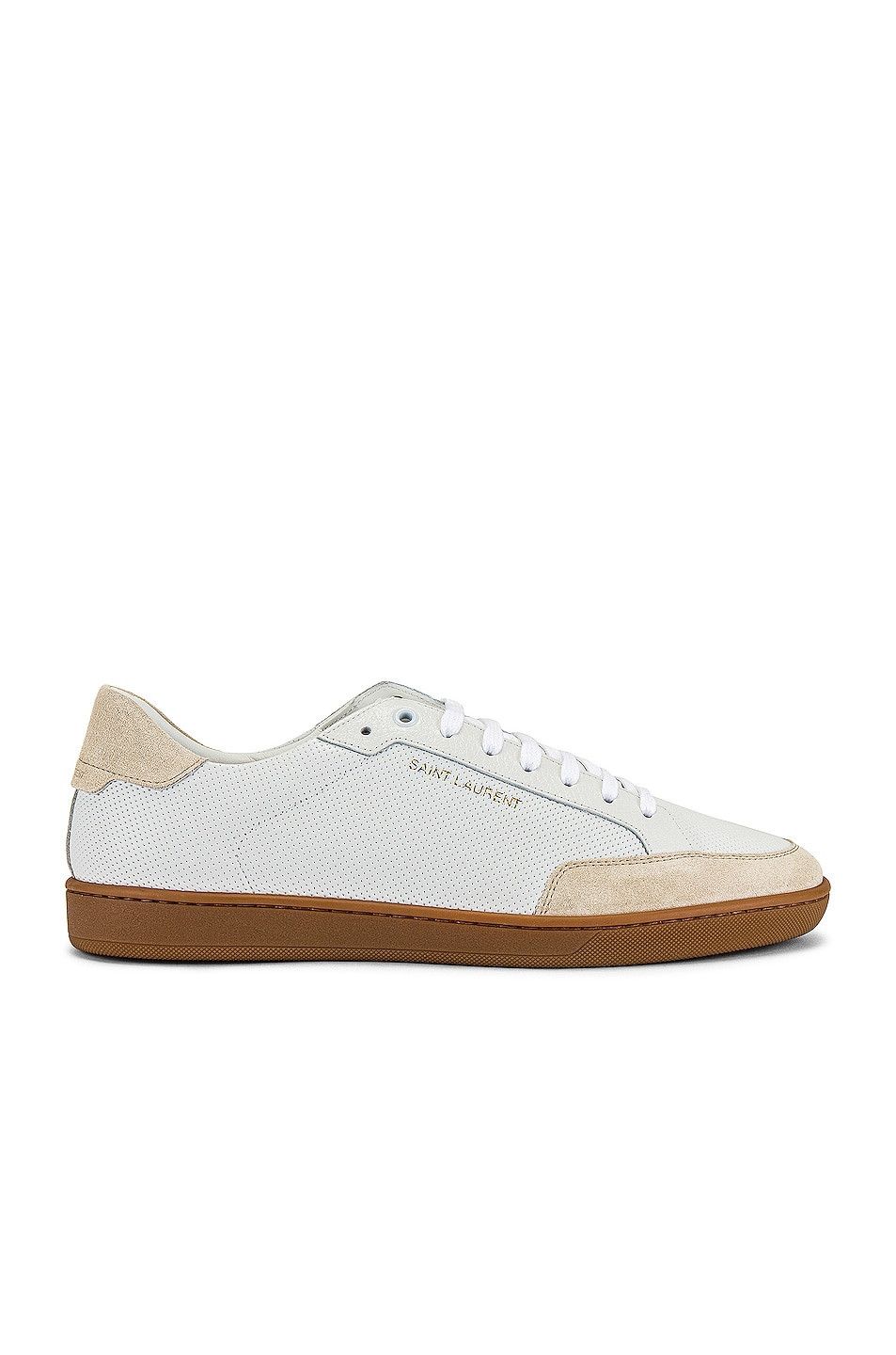 image of Saint Laurent Paris Sl10 Low Top Sneaker in White, Men's (Size 8)
