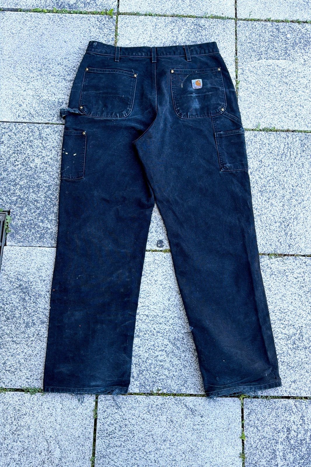 Carhartt Vintage Carhartt Pants Double Knee Distressed Faded Black Size US 35 - 6 Thumbnail