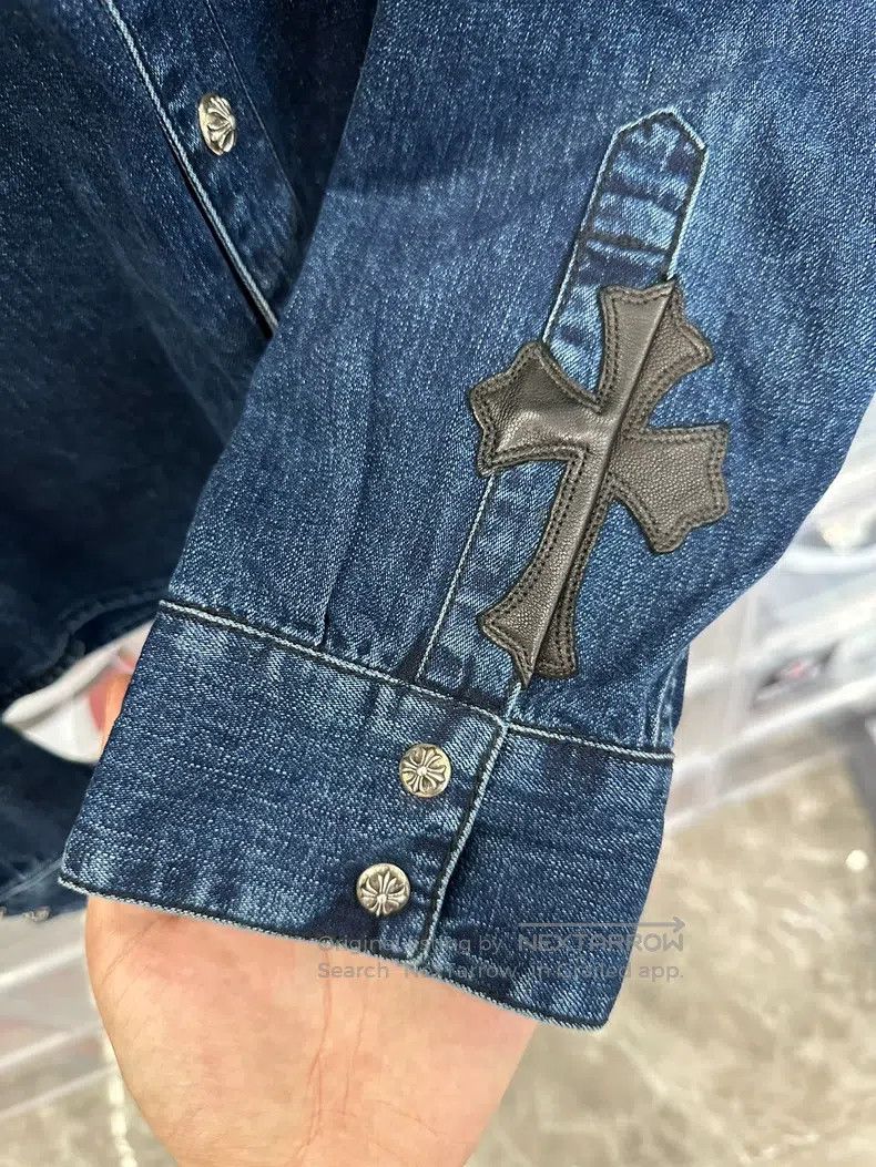 Chrome Hearts CHROME HEARTS Size XL Cross-skin denim shirt Size US XL / EU 56 / 4 - 3 Thumbnail