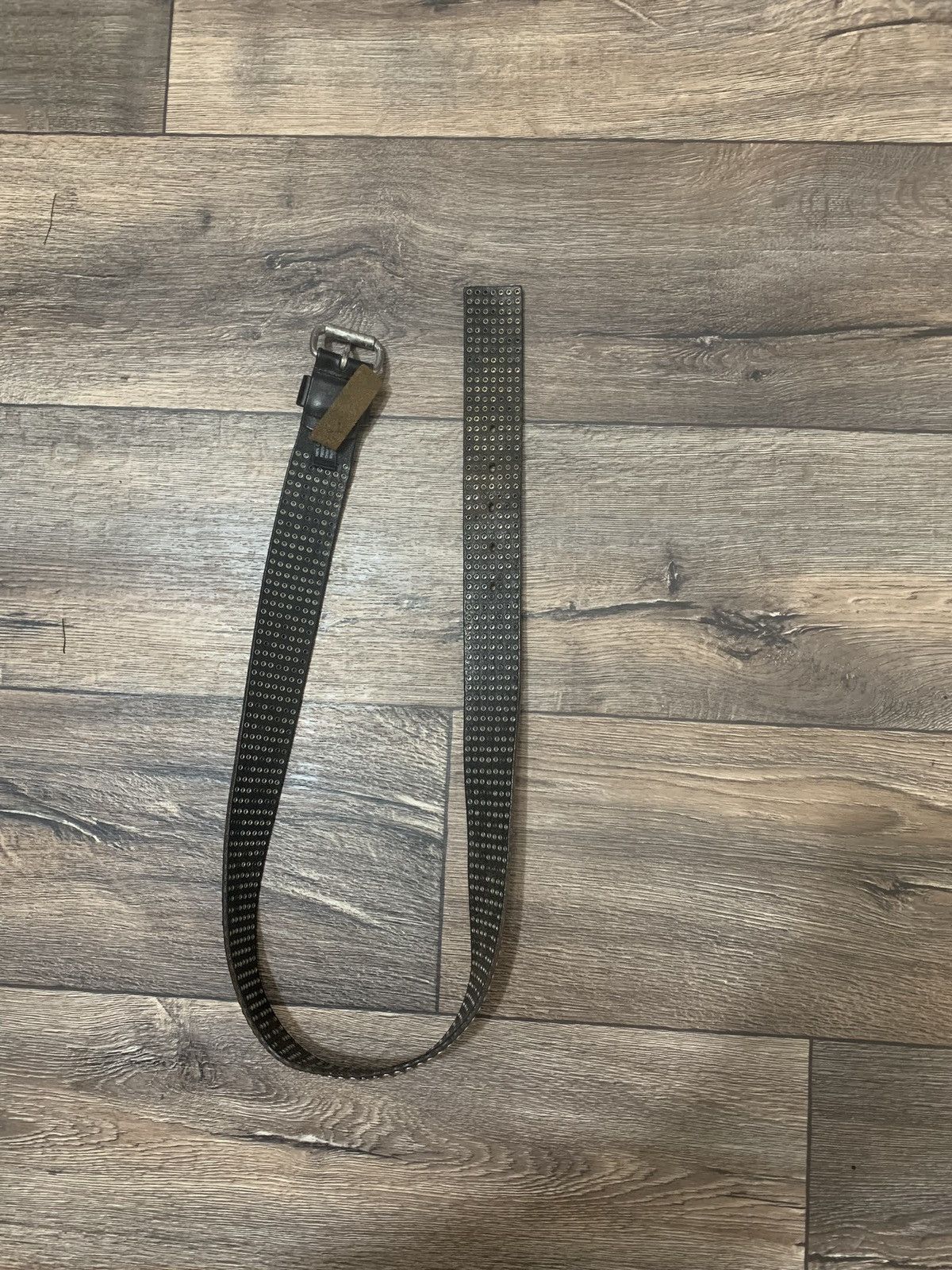 Genuine Leather Vintage Avant Garde Black Cow Leather Belt B.B.Simon Style Size ONE SIZE - 4 Thumbnail