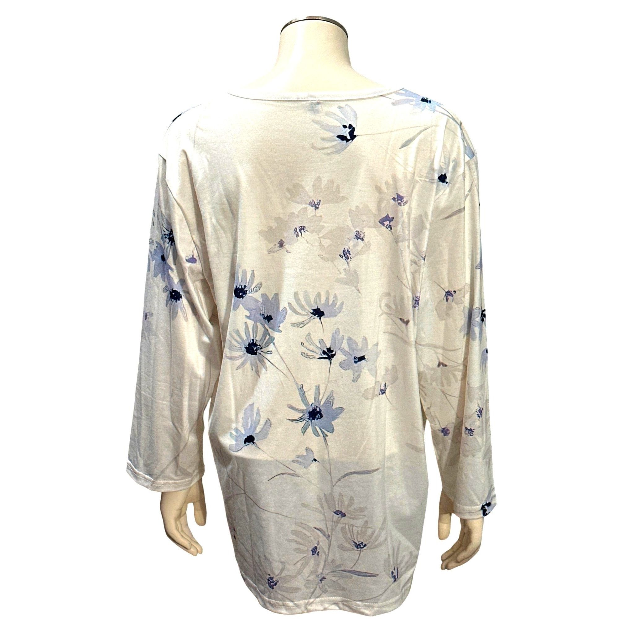 Other CCC Long Sleeve Floral Round Neck Cotton Blouse Elegant Desi Size L / US 10 / IT 46 - 4 Thumbnail