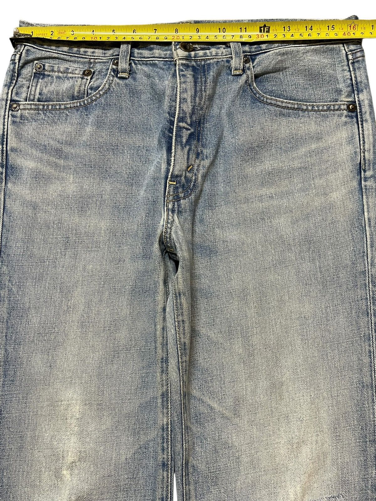 Levi's Vintage Y2K Levis 503 Blue Faded Wash Distress Loose Jeans Size US 32 / EU 48 - 11 Thumbnail