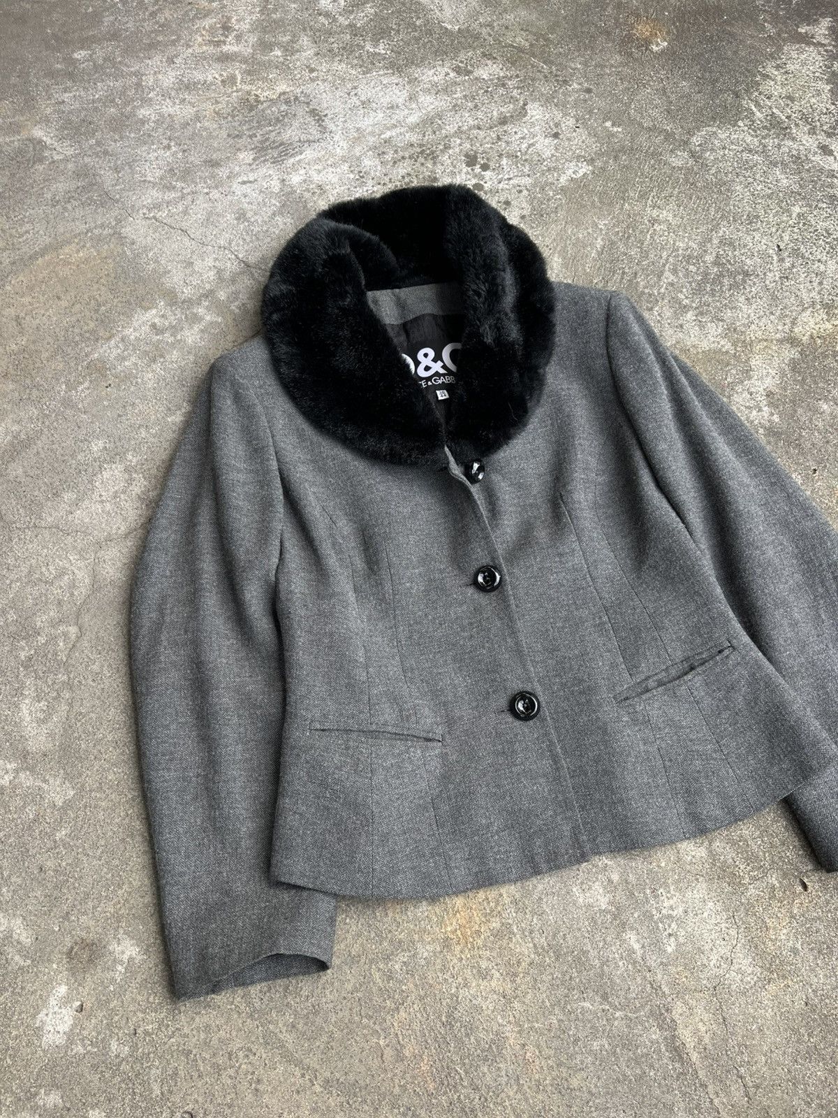 Dolce & Gabbana Dolce & Gabbana Jakes Wool Coat Blazer Fur Archive Luxury Size M / US 6-8 / IT 42-44 - 2 Thumbnail