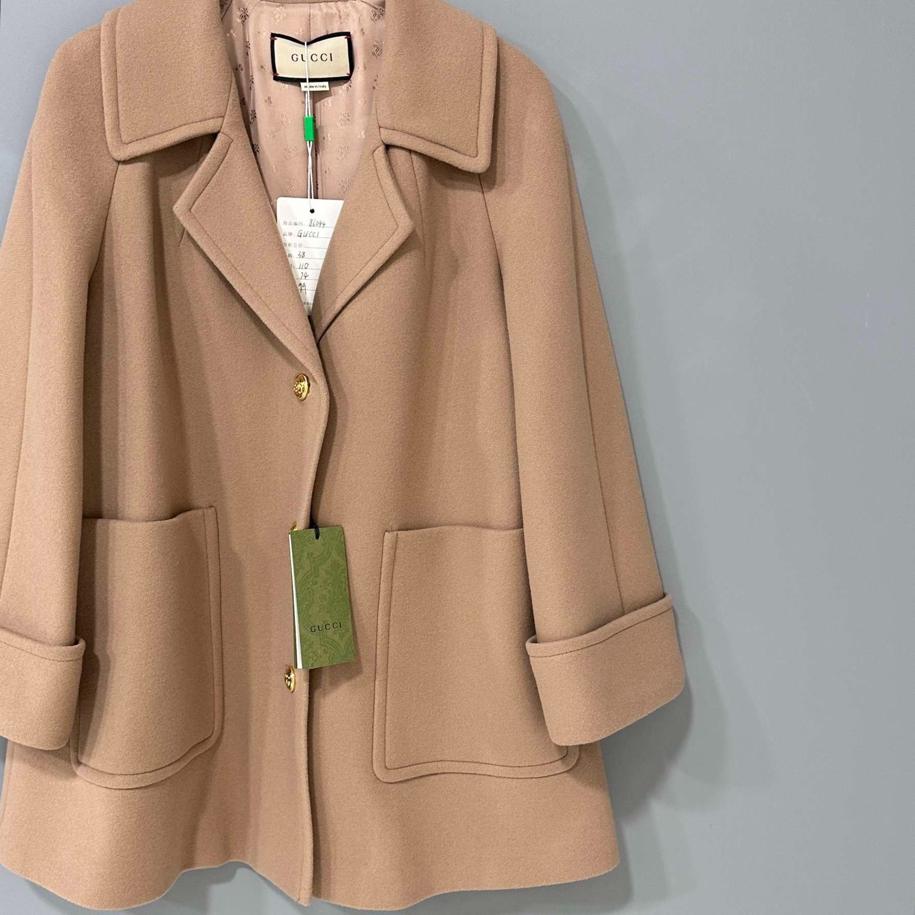 Gucci Gucci Love March Series Solid Color Wool Jacket 2501-Nextar Size US M / EU 48-50 / 2 - 2 Thumbnail