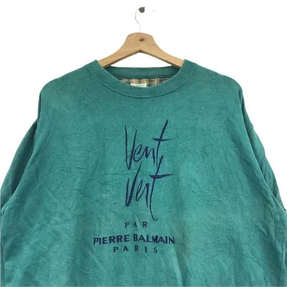 Pierre Balmain Vtg 90’ PIERRE BALMAIN PARIS Embroidery Sweatshirt Pullover Size XL / US 12-14 / IT 48-50 - 2 Thumbnail