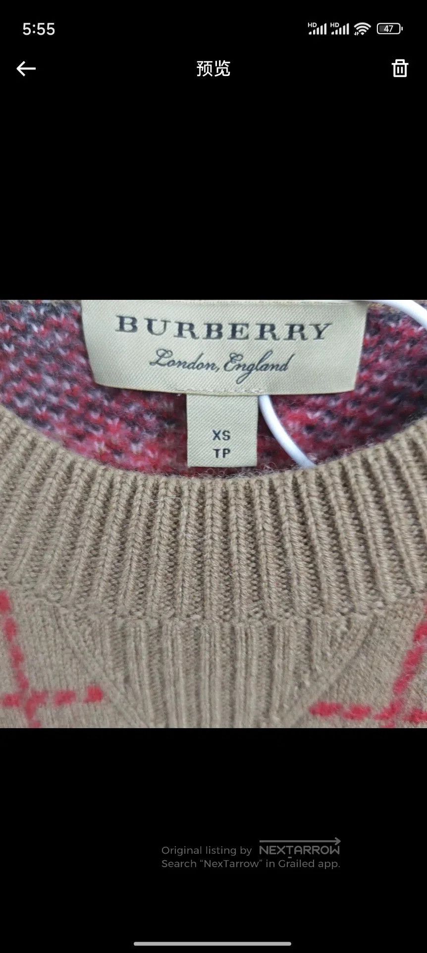 Burberry Burberry Classic Plaid Wool Sweater. Size US XS / EU 42 / 0 - 3 Thumbnail
