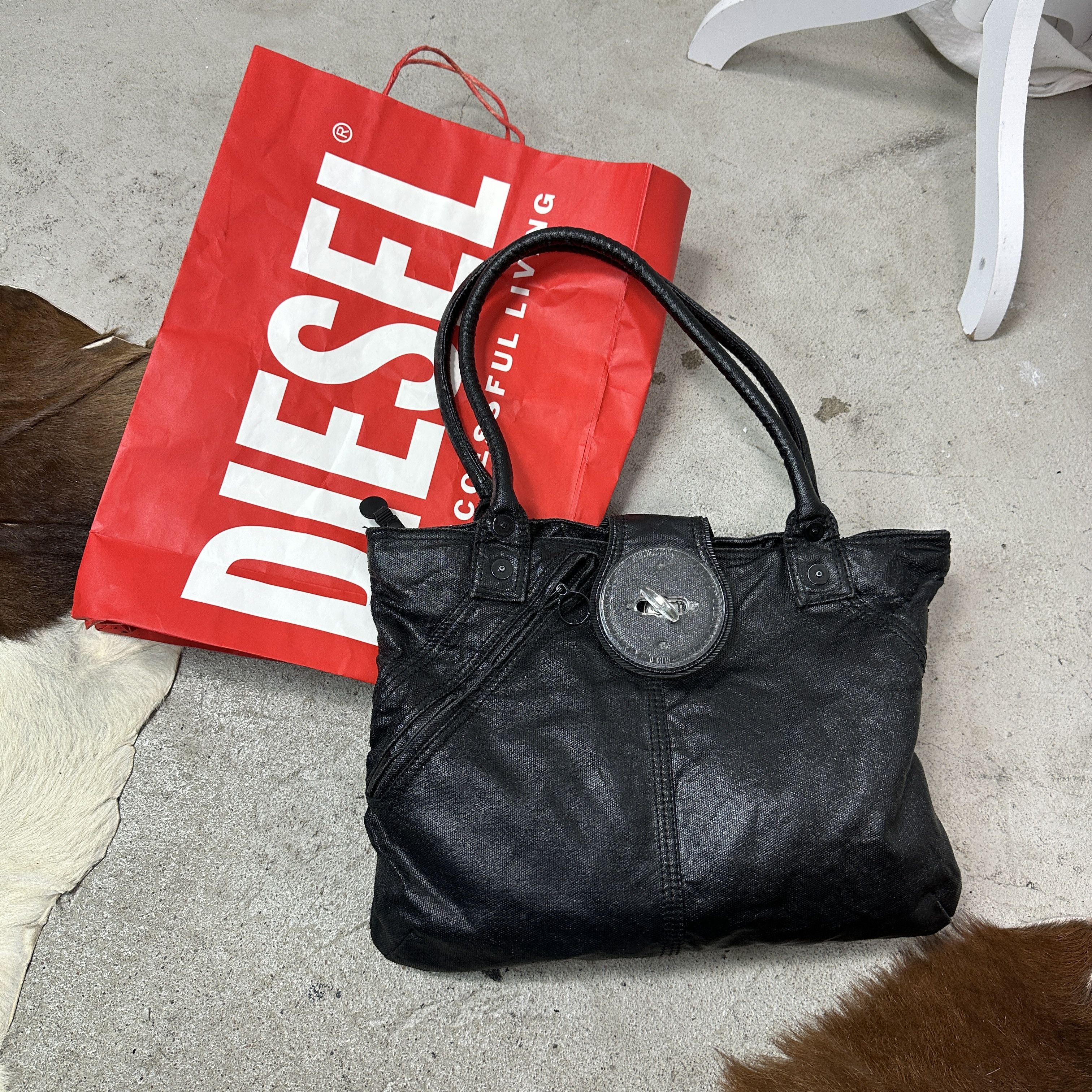 Diesel Vintage Diesel Transparent Turn Lock Shoulder Bag 00s | Grailed