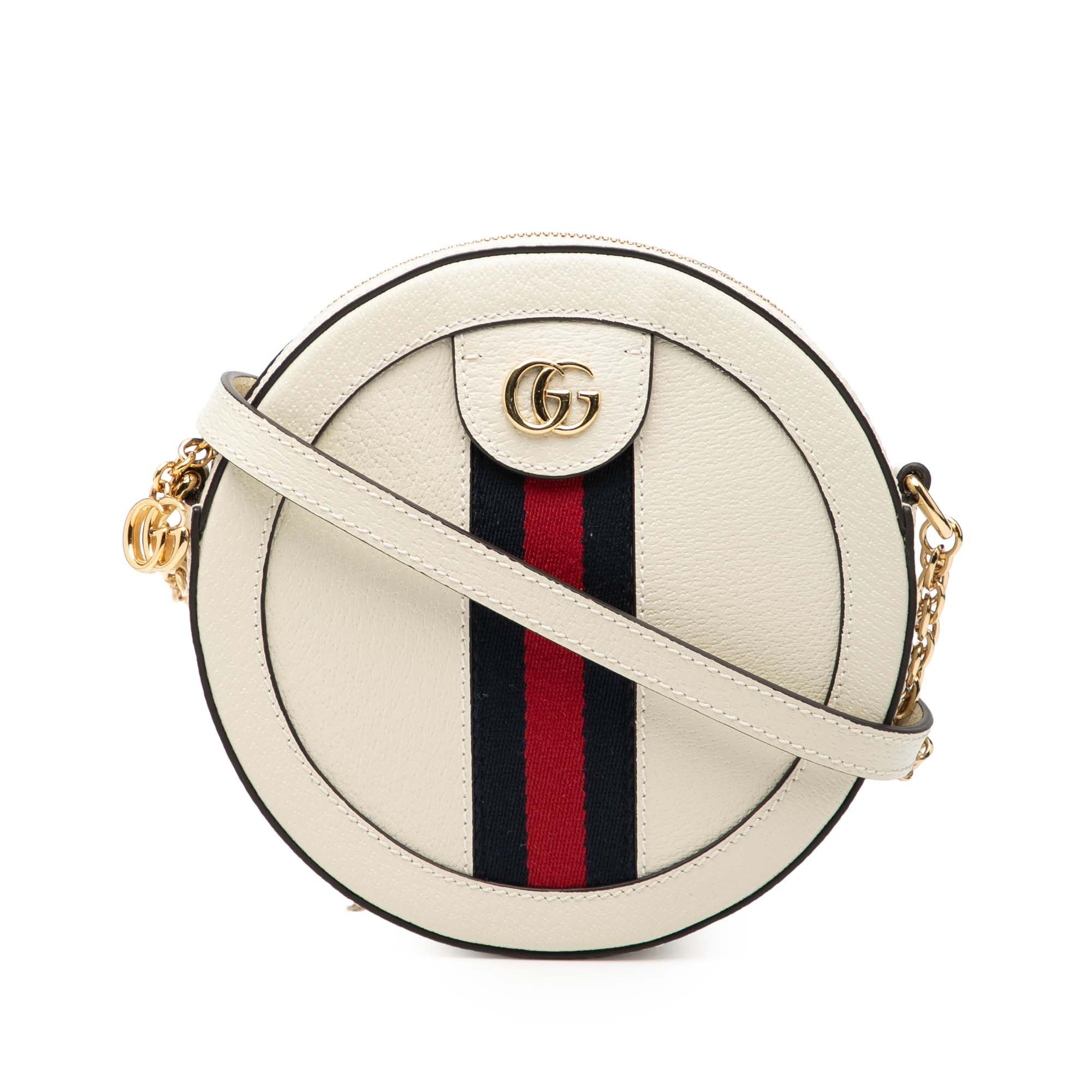 Gucci Gucci Mini Leather Ophidia Round Crossbody Size ONE SIZE - 1 Thumbnail
