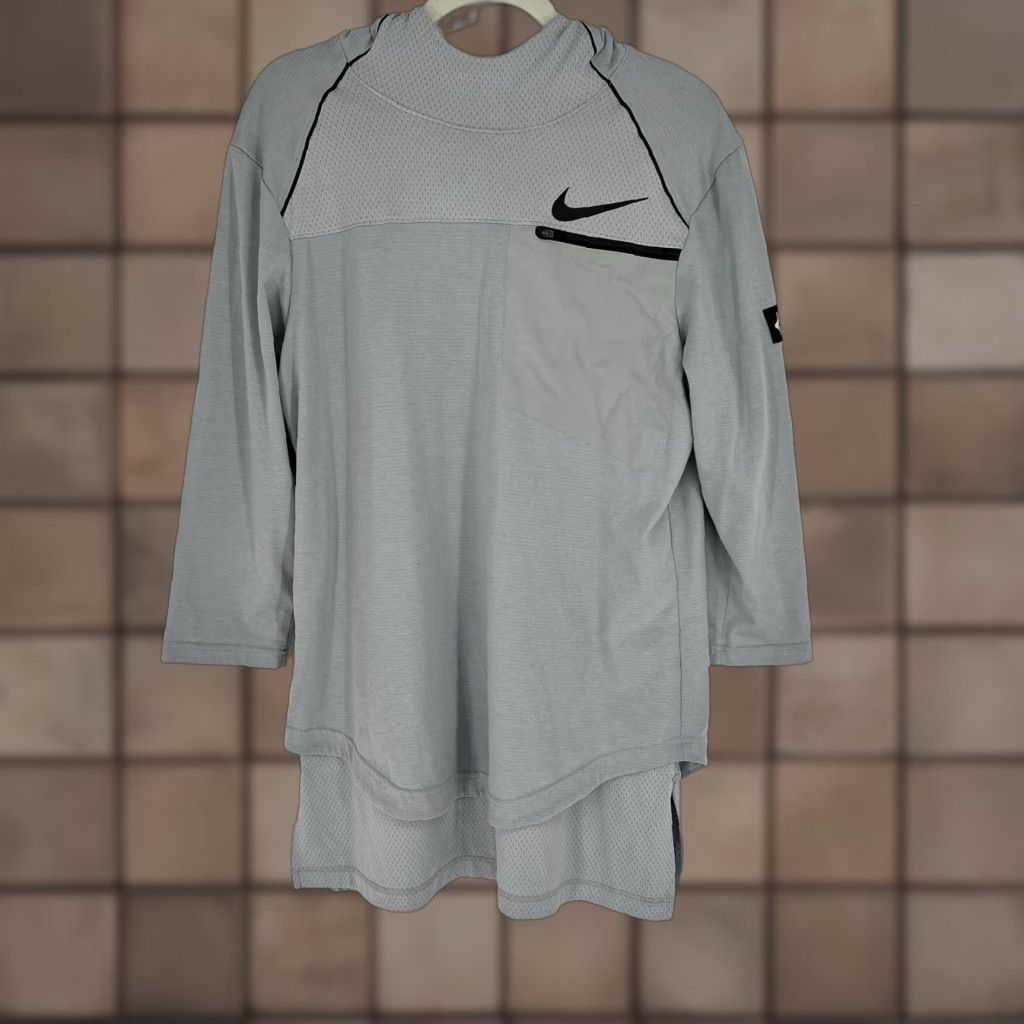 Nike Nike KD Kevin Durant 35 3/4 Sleeve Hoodie Men Large Gray Basketball Pullover Sleeve 3/4 Breathing Adjustable Modern Sports Nike Mens Hoodie Size US L / EU 52-54 / 3 - 1 Thumbnail