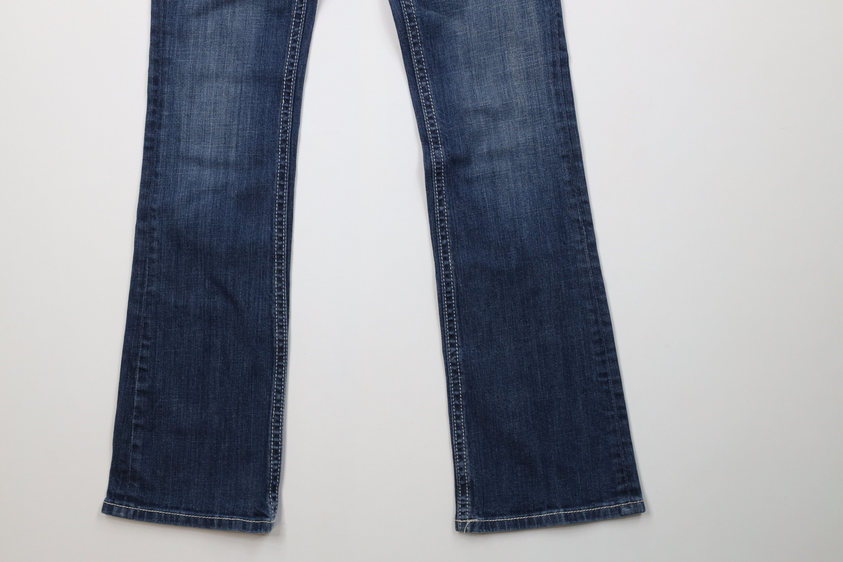 Miss Me Miss Me Stitch Fleur de Lis Flared Bootcut Denim Jeans Blue Size 29" - 4 Thumbnail