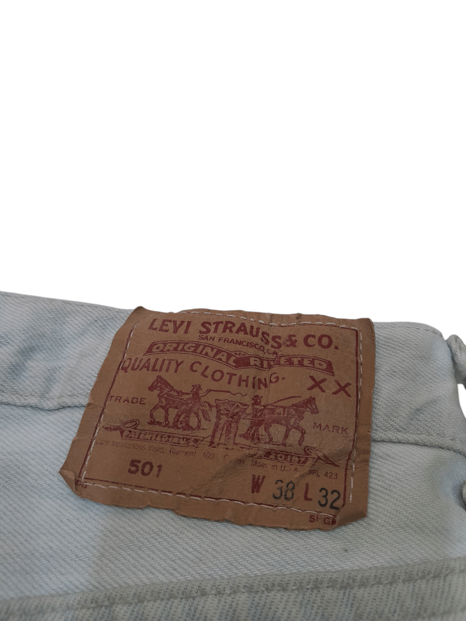 Levi's 90s Levis 501 Denim USA (F477) Waist 36 Size US 36 / EU 52 - 6 Thumbnail