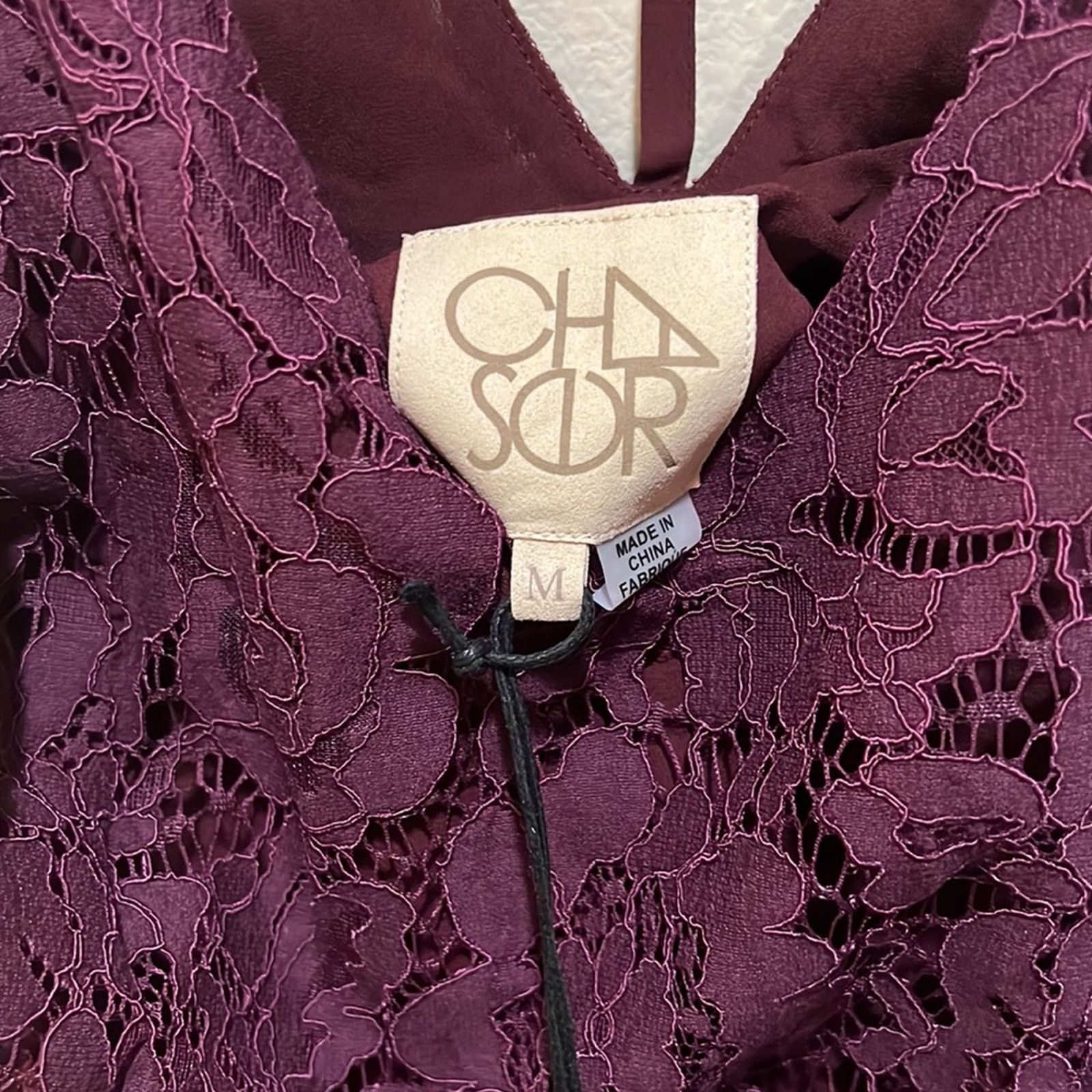 Chaser Brand Chaser Plum Vintage Lace Midi Dress Size M Size M / US 6-8 / IT 42-44 - 8 Thumbnail