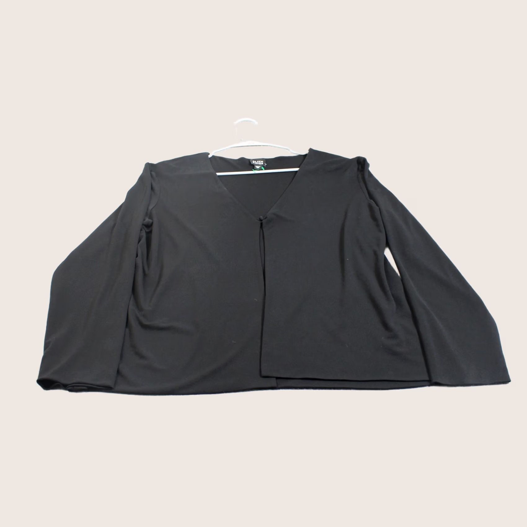 Eileen Fisher VINTAGE Eileen Fisher Silk Cardigan Jacket Women XL Black Classic Y2K Lagenlook Capsule Size XL / US 12-14 / IT 48-50 - 1 Thumbnail