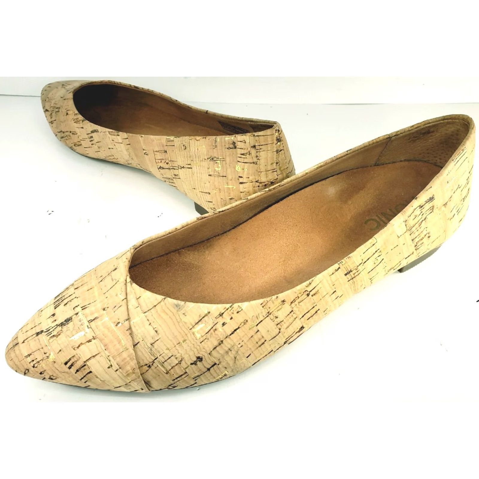 Vionic Vionic 359 Cabello Cork Pointed Toe Orthotic Flats Women's Sz 9M Size US 7 / IT 37 - 2 Thumbnail