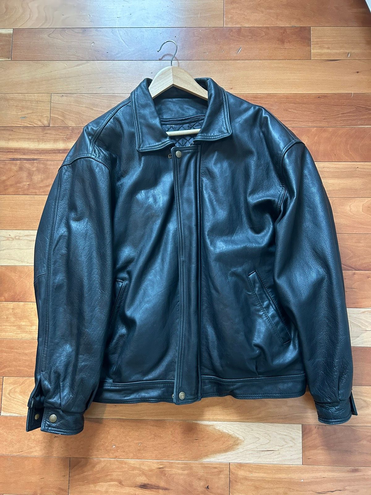 Vintage The Old Hide House Acton Leather Jacket w/ Removable Liner ...