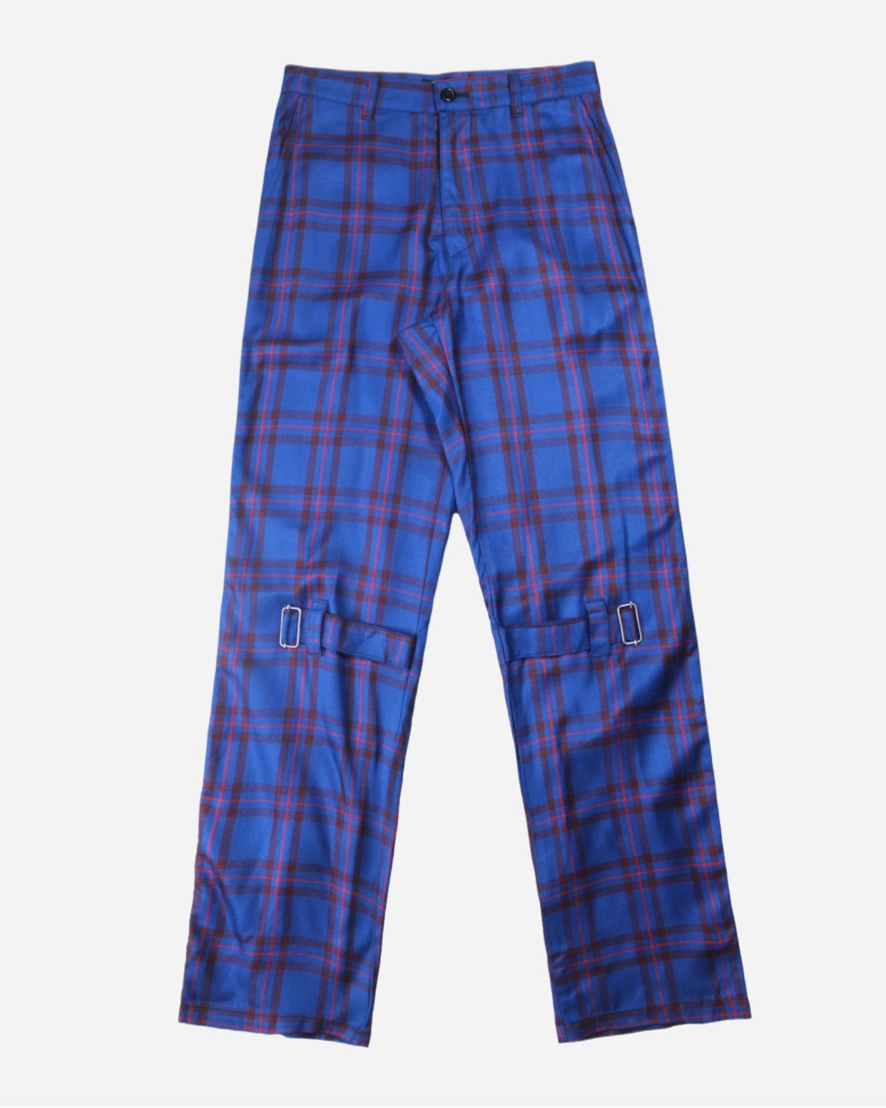 If Six Was Nine 2000S DEVIL N BASS TARTAN BONDAGE PANTS Size US 29 - 2 Thumbnail