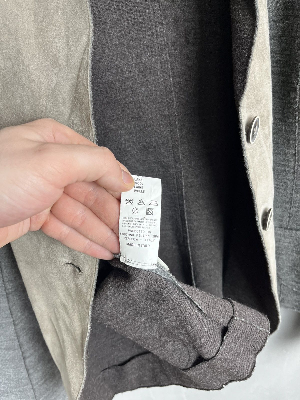Fabiana Filippi Fabiana Filippi leather wool blazer jacket Size L / US 10 / IT 46 - 15 Thumbnail