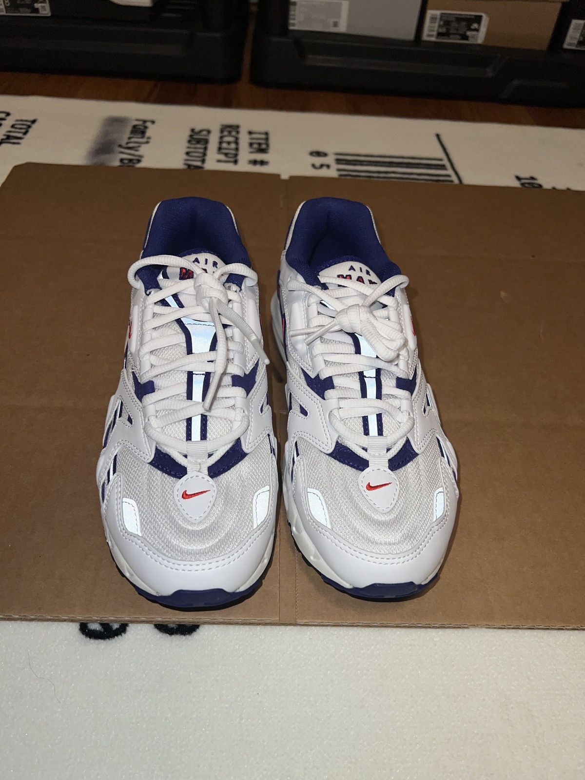image of Nike Air Max 96 “White Grape” Shoes in White/Purple, Women's