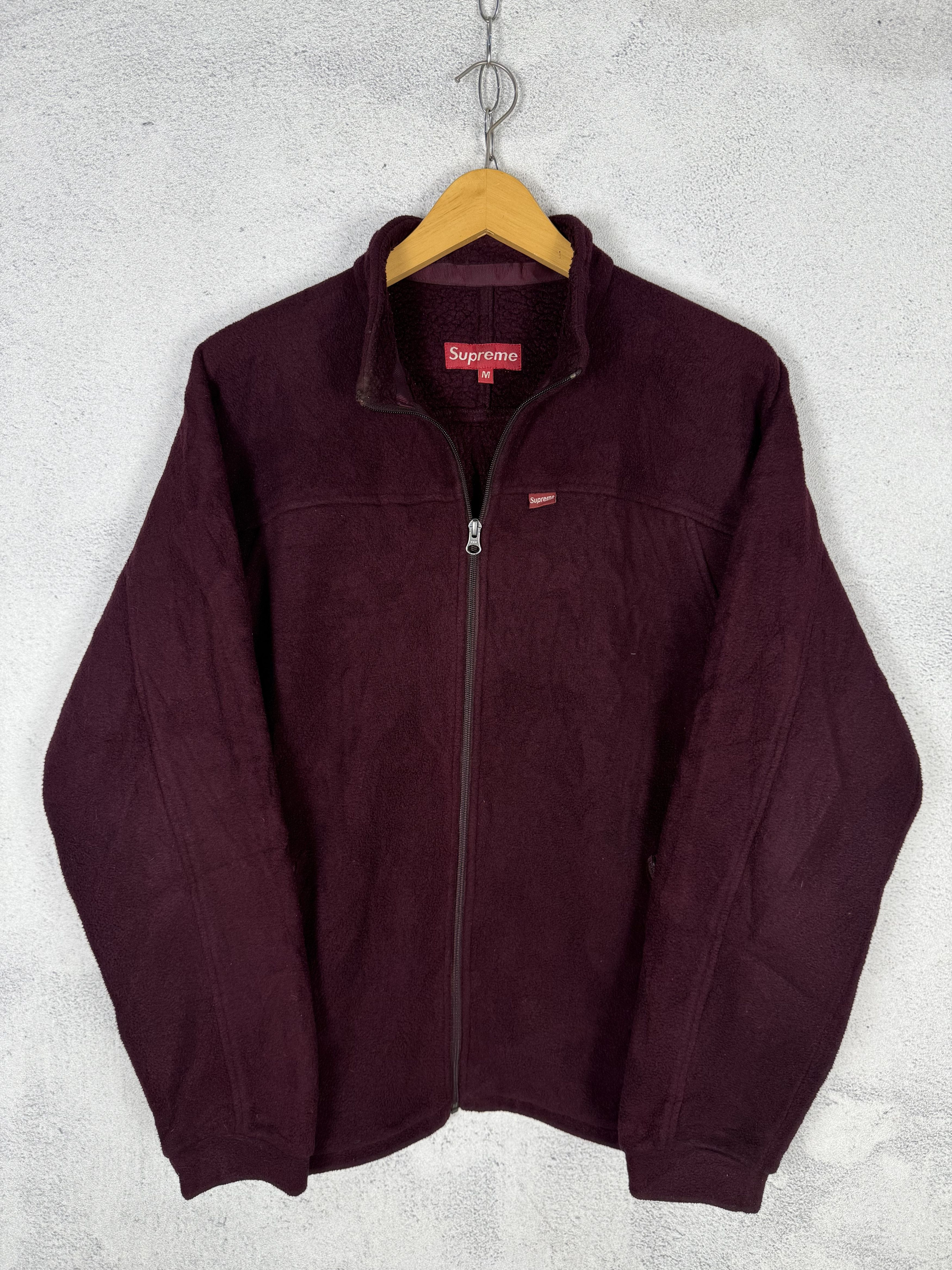 Supreme Vintage 2000 Supreme Polartec Fleece Zip Up Jacket Burgundy Size US M / EU 48-50 / 2 - 1 Thumbnail