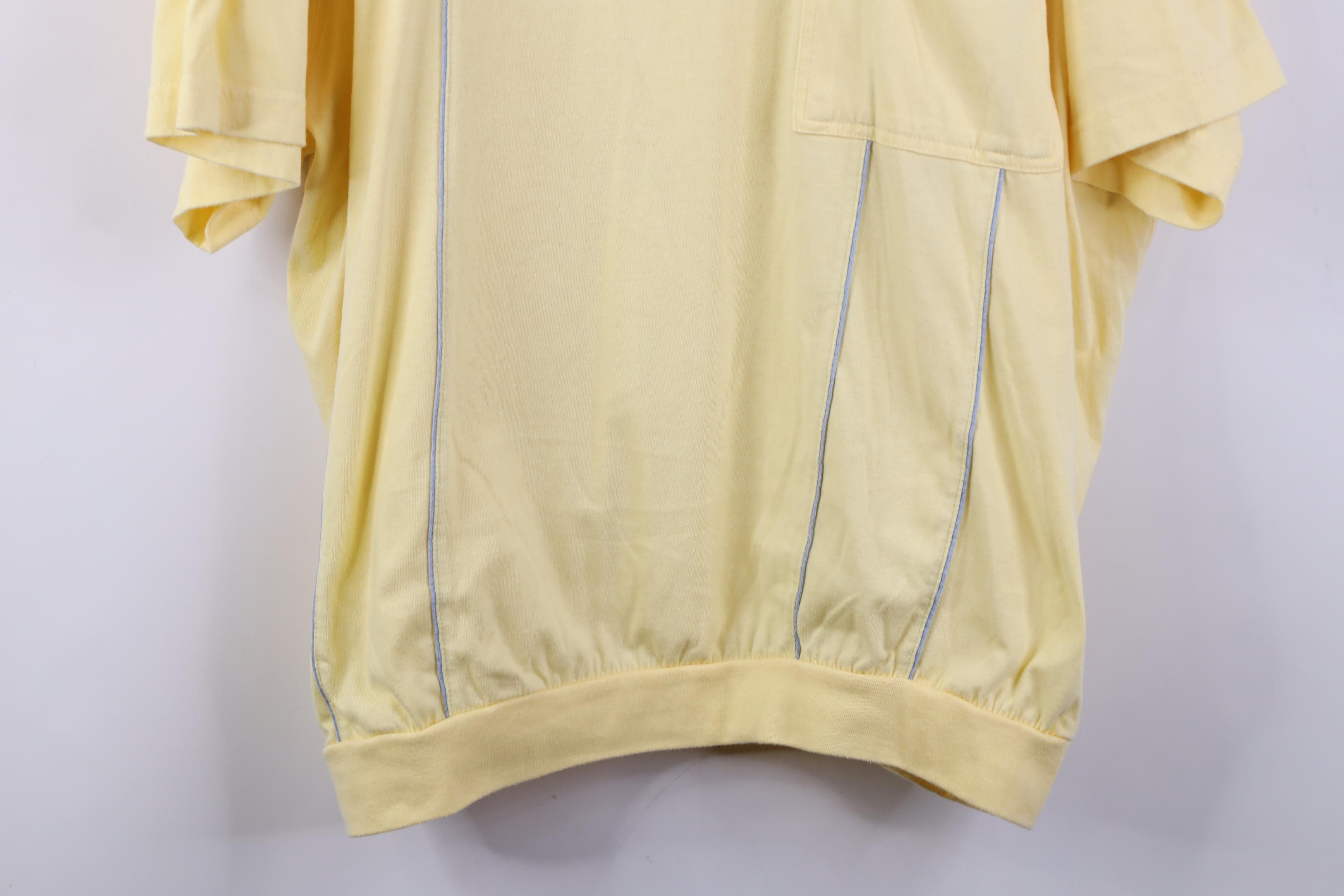 Vintage Vintage 90s Streetwear Collared Pullover Polo Shirt Yellow Size US XXL / EU 58 / 5 - 3 Thumbnail