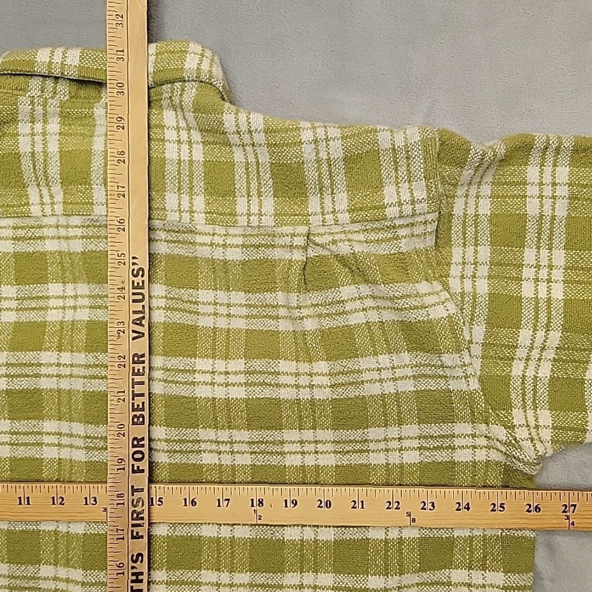 Vintage VINTAGE True Grit Shirt Men L Green Plaid Soft Thick Brushed Flannel Outdoor Classic Button-Up Casual Cotton 100% (not allowed extra words) Size US L / EU 52-54 / 3 - 8 Thumbnail