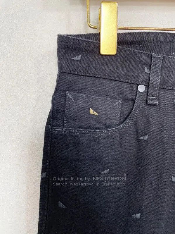 Fendi Fendi Black Embroidered Casual Pants for Men . Size US 26 / EU 42 - 3 Thumbnail