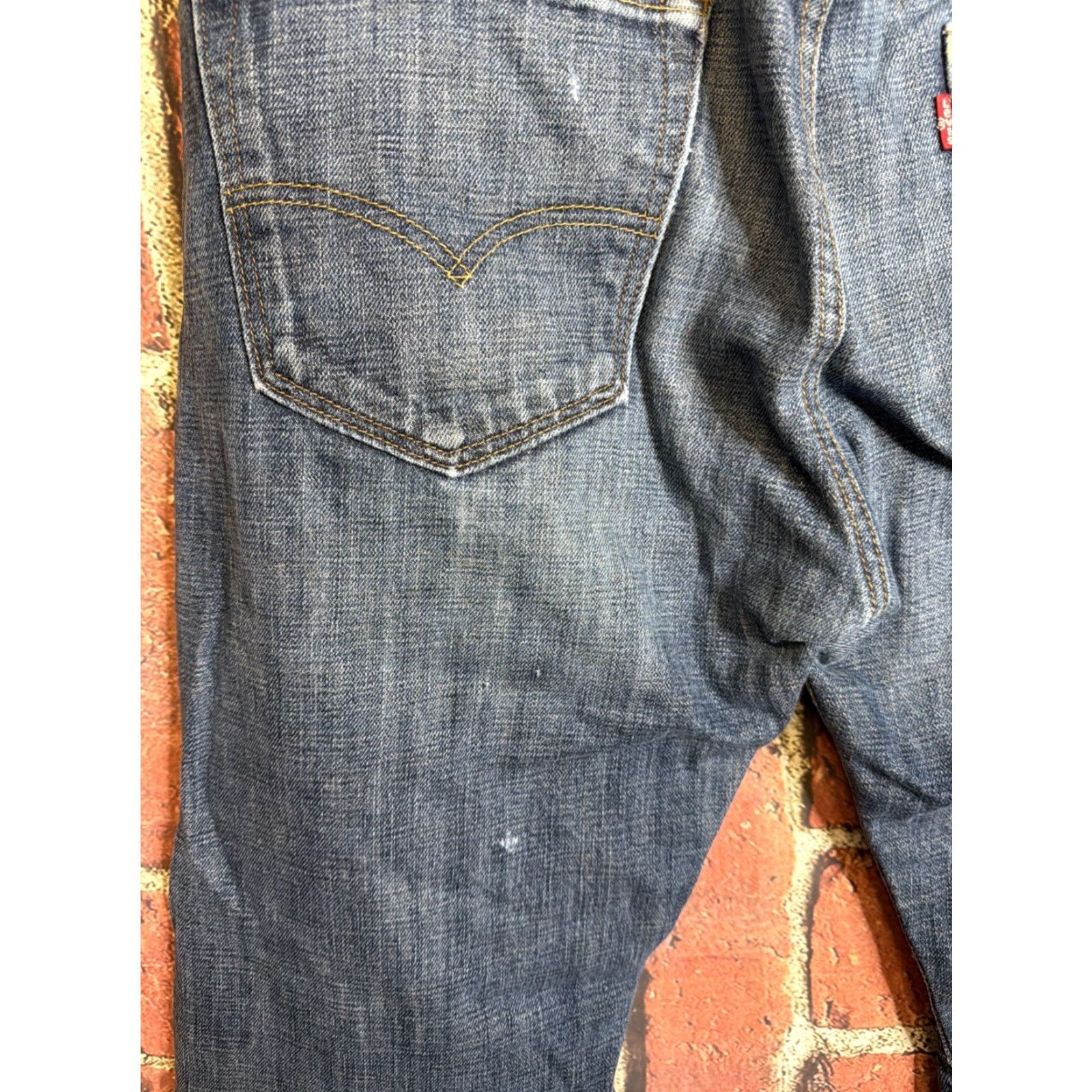 Levi's Levi's Men's 501 Original Straight Jeans Dark Wash 38x30 Denim Cotton Button 38 Regular Blue Inseam 30 Men Size US 38 / EU 54 - 4 Thumbnail