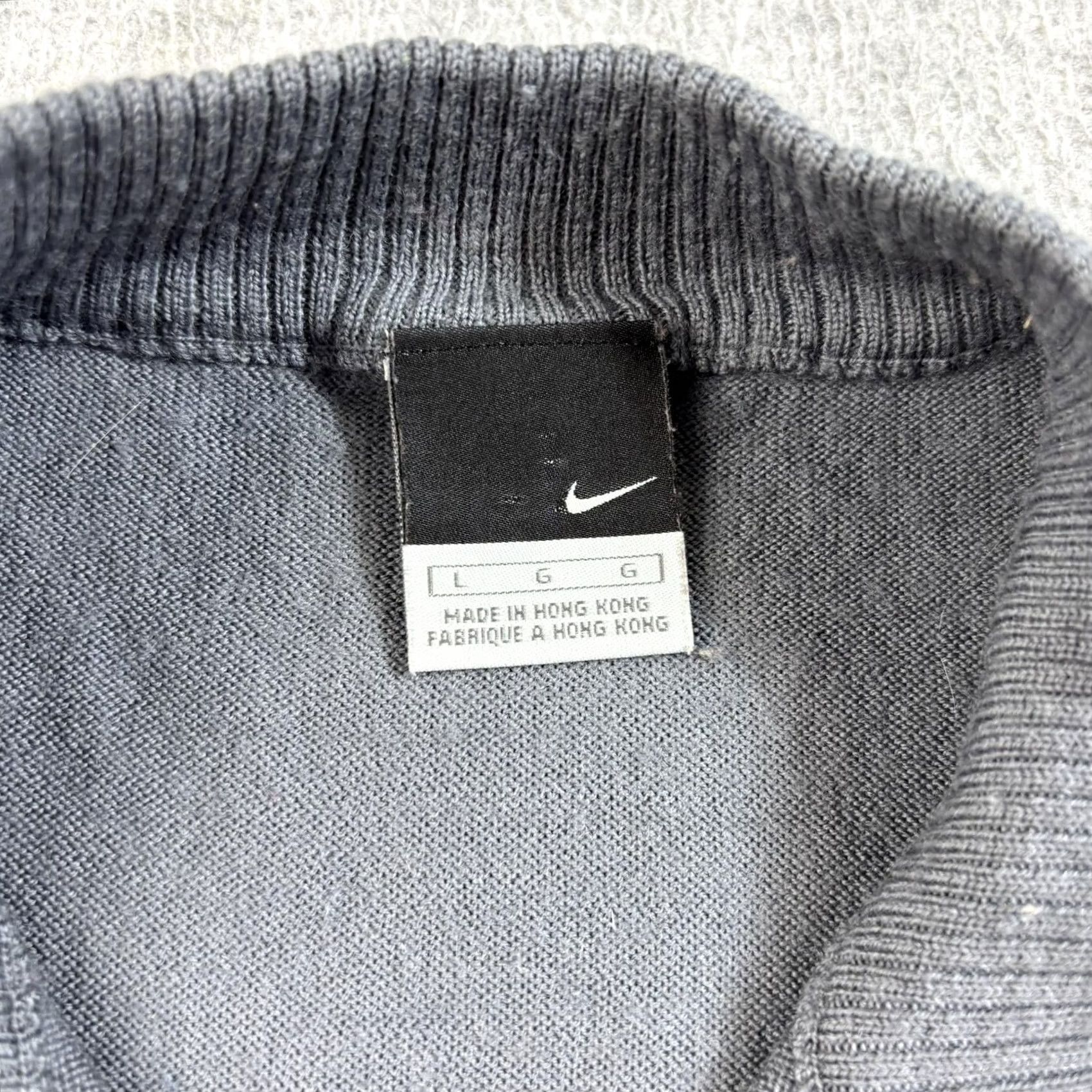 Nike Nike Cycling Merino Wool Sweater Mens Large Gray 1/4 Zip Mock Neck Pockets Bike Size US L / EU 52-54 / 3 - 3 Thumbnail