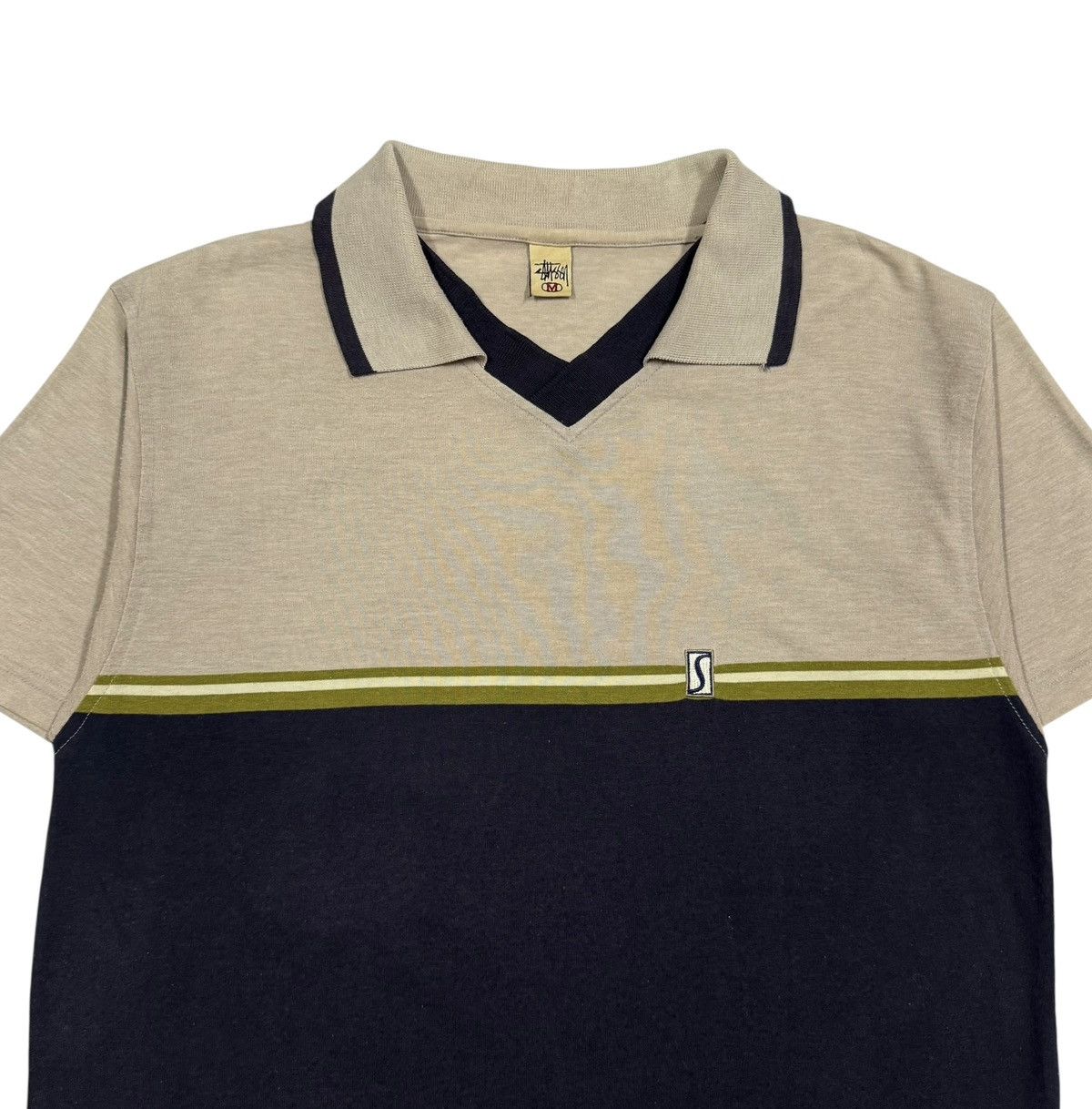 Stussy Vtg🔥90’s Stussy Striped Collar Sharp Multicolor Tee Size US M / EU 48-50 / 2 - 3 Thumbnail