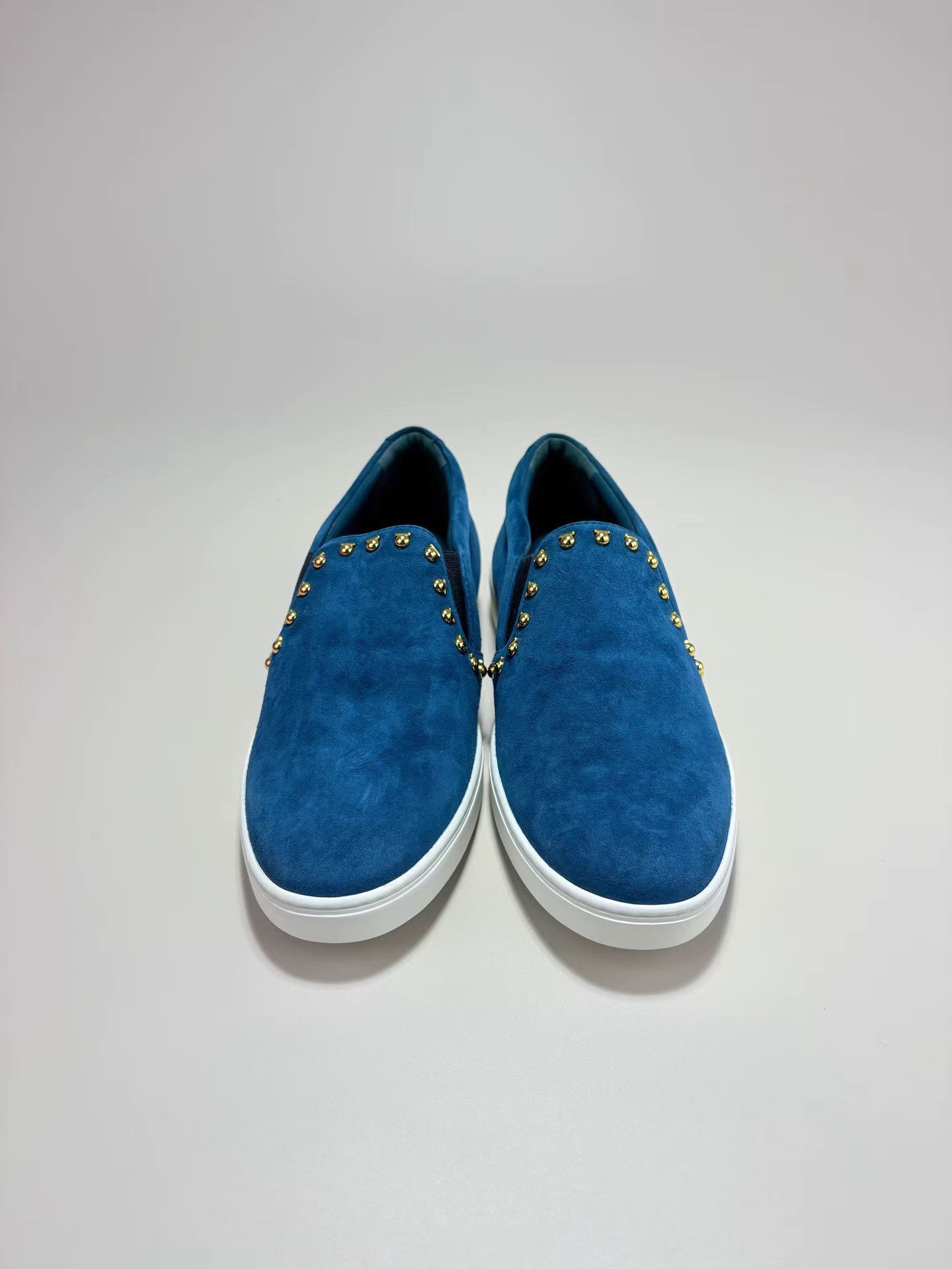 Salvatore Ferragamo FERRAGAMO Studded Suede Slip-On Low-Top Sneakers K1 Size US 9 / EU 42 - 3 Thumbnail