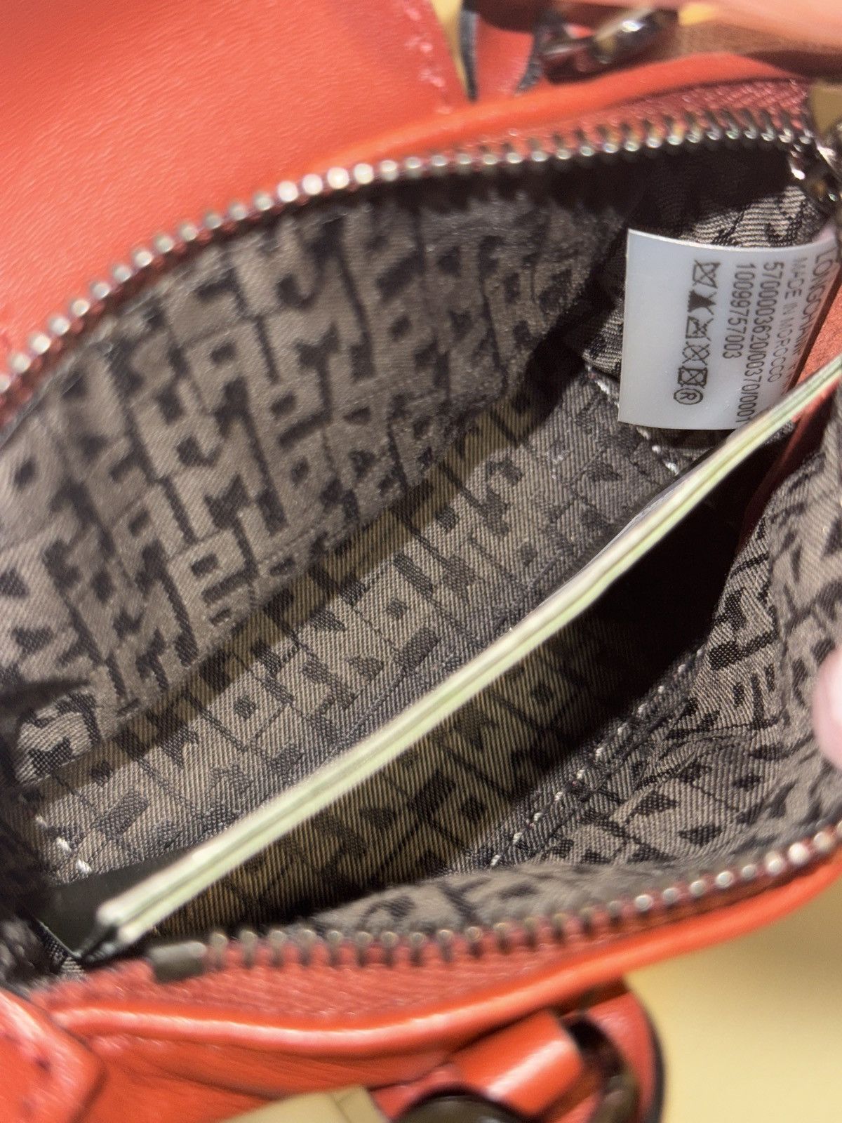 Longchamp LONGCHAMP Nano Mini Le Pliage Cuir Leather Top Handle Size ONE SIZE - 4 Thumbnail