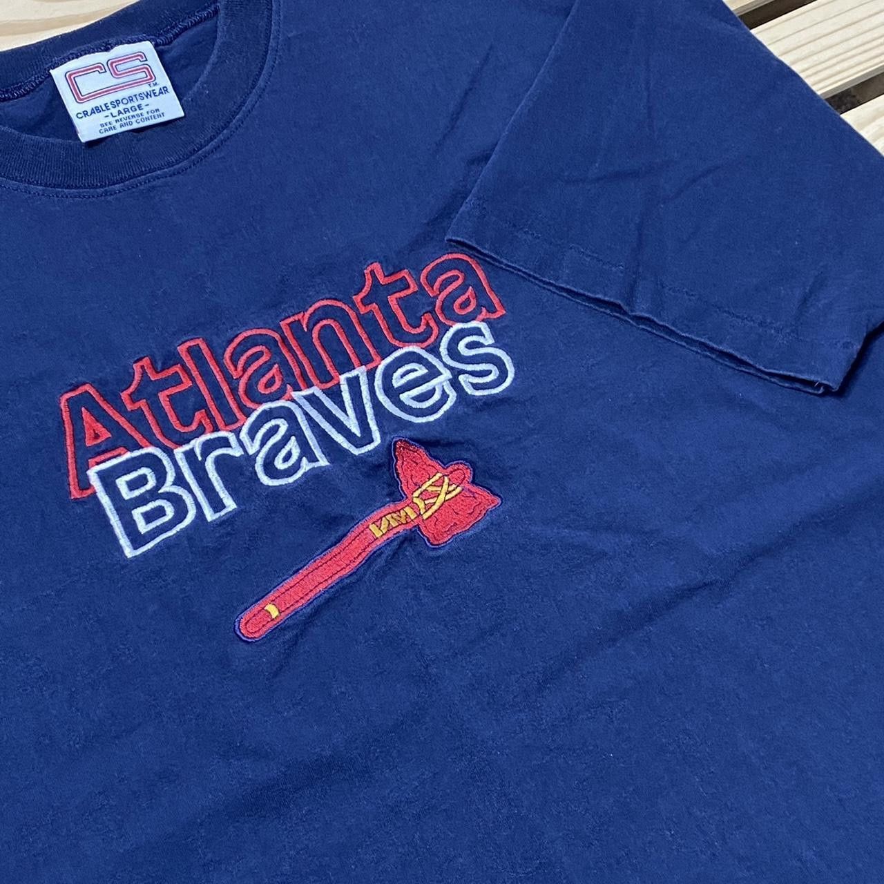 Other Vintage MLB Atlanta Braves Navy Blue Baseball Tee Size Large Size US L / EU 52-54 / 3 - 3 Thumbnail