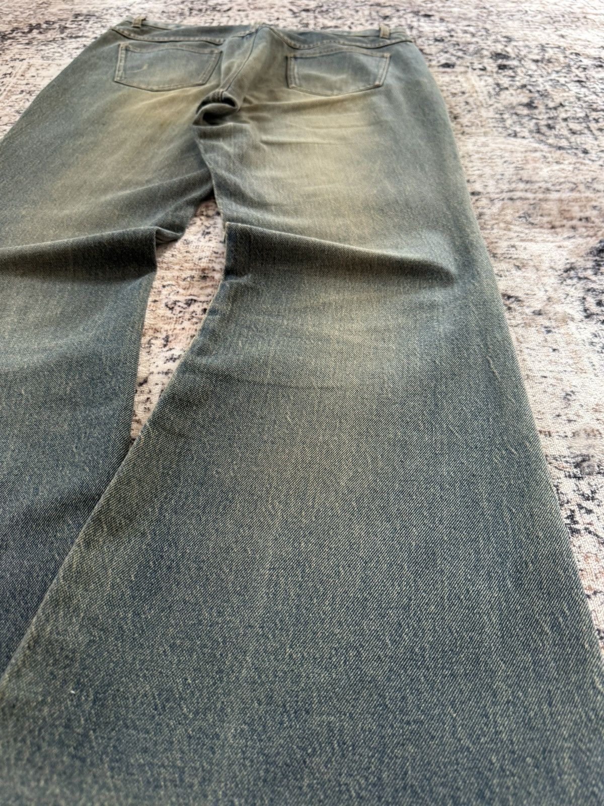 If Six Was Nine Livre Claire Japan Muddy Wash Studded Flared Jeans Size US 32 / EU 48 - 16 Thumbnail