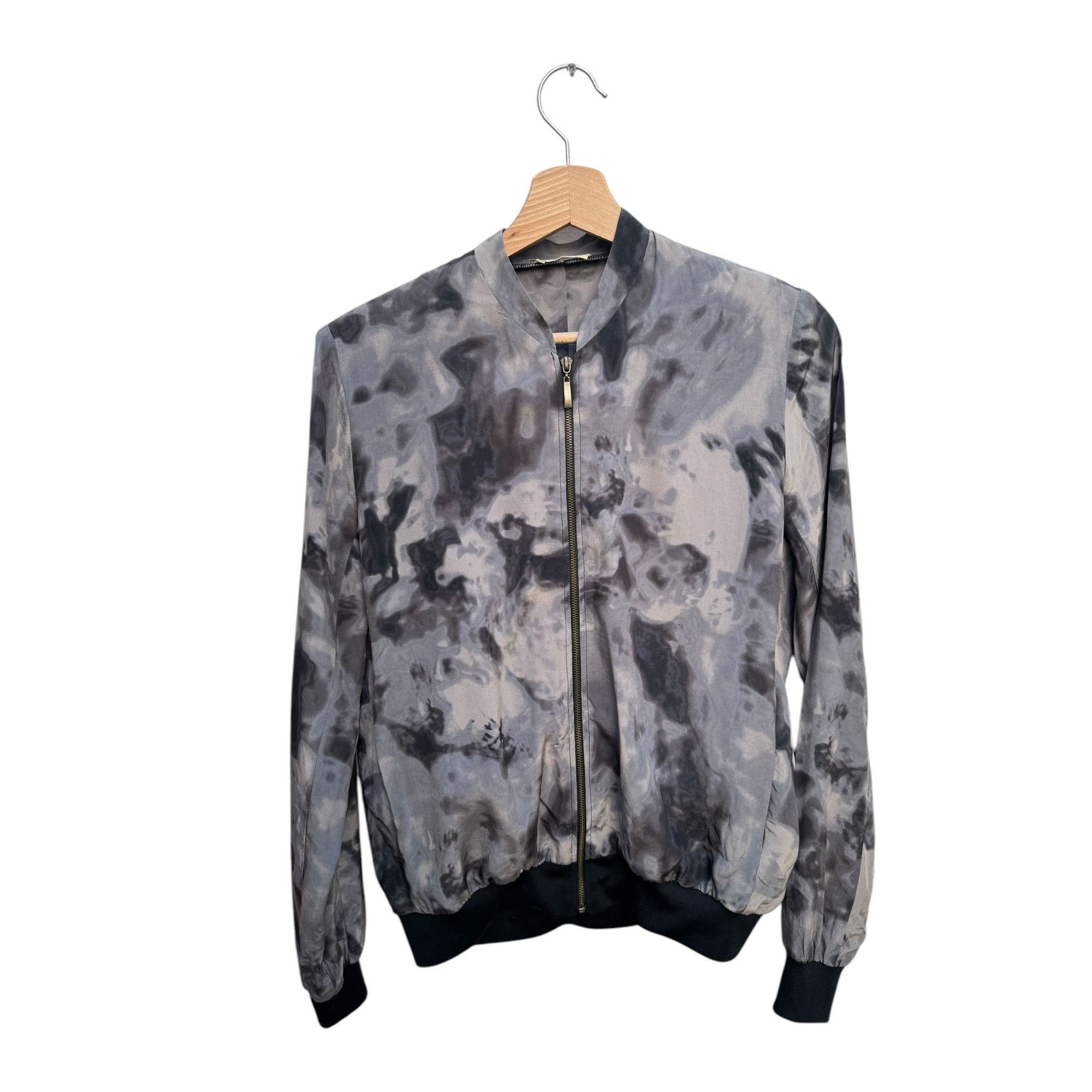 Vintage American Vintage Smoked Grey Silk Jacket Size S Size S / US 4 / IT 40 - 1 Thumbnail