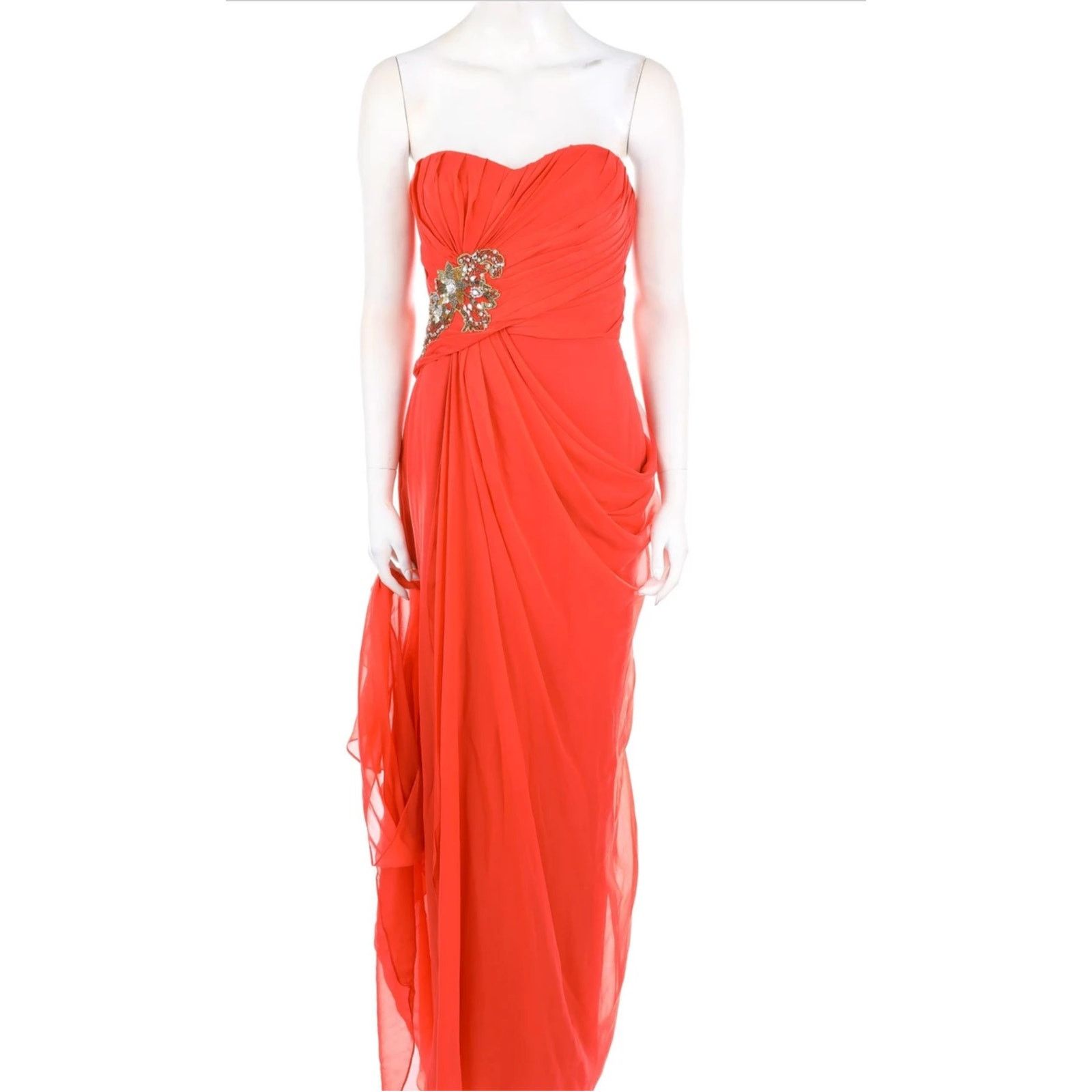 Marchesa Marchesa Notte Luxury Silk Pageant Cocktail Evening Size S / US 4 / IT 40 - 10 Thumbnail