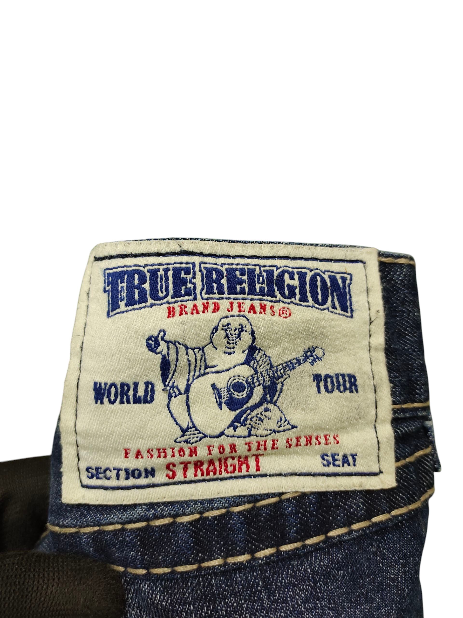 True Religion True Religion Straight Clawmark Distress Denim Jeans Size US 42 / EU 58 - 8 Thumbnail
