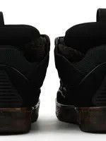Lanvin o1s22i1n1024 Leather Curb Sneakers in Black Size US 11 / EU 44 - 4 Thumbnail