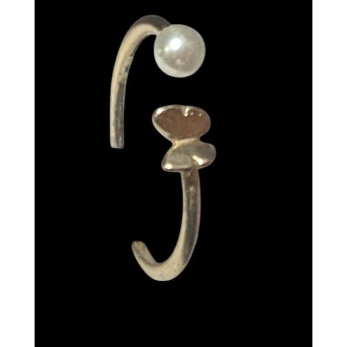 Other Minimalist Butterfly Faux Pearl Open Top Gold Tone Ring Size Size ONE SIZE - 8 Thumbnail