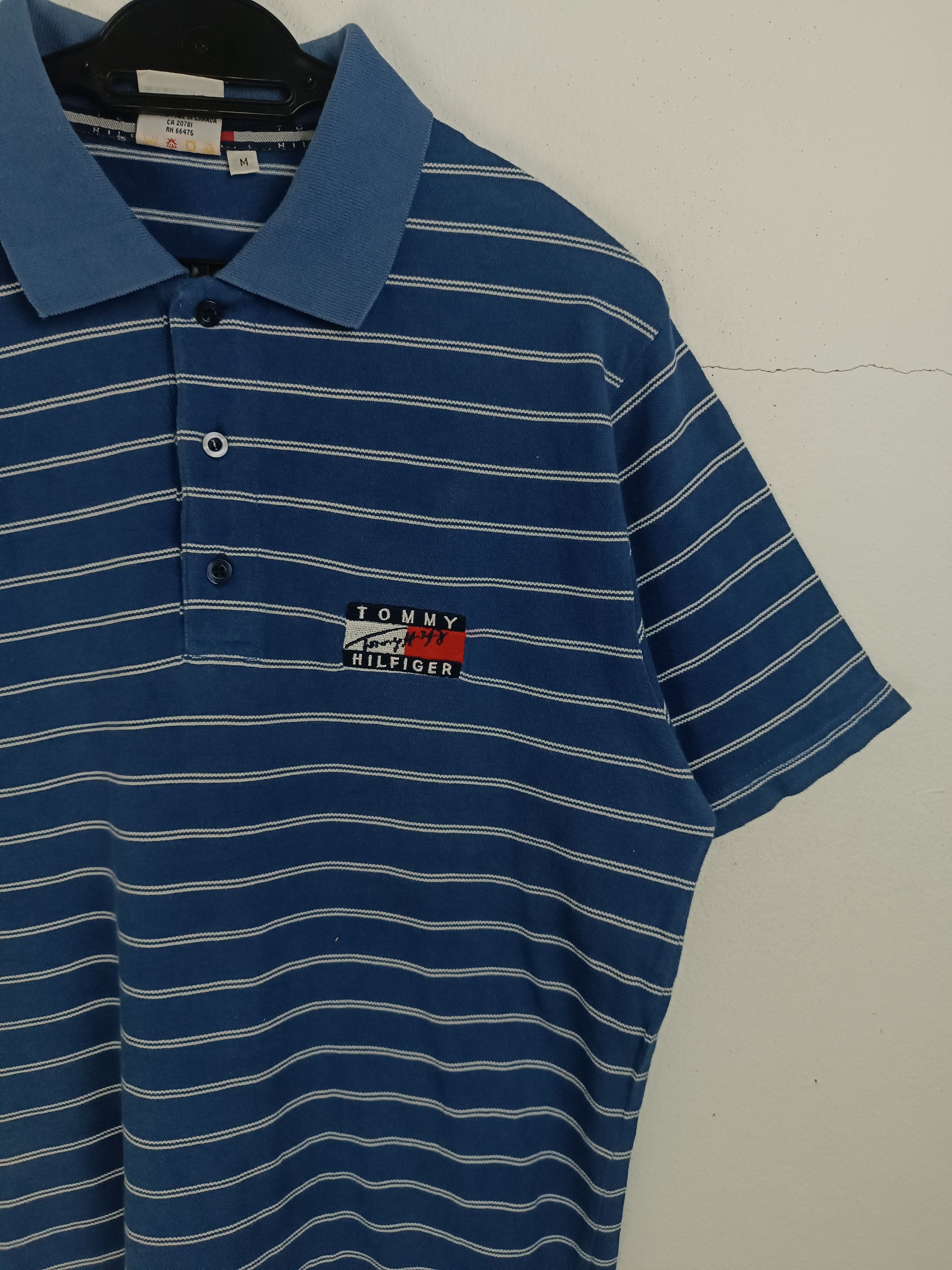 Tommy Hilfiger VINTAGE TOMMY HILFIGER STRIPE POLOS VERY RARE BLUE Size US M / EU 48-50 / 2 - 5 Thumbnail