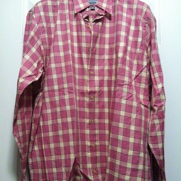 Hickey Freeman HICKEY FREEMAN MENS PINK COTTON CASUAL SHIRT SIZE: L Size US L / EU 52-54 / 3 - 3 Thumbnail