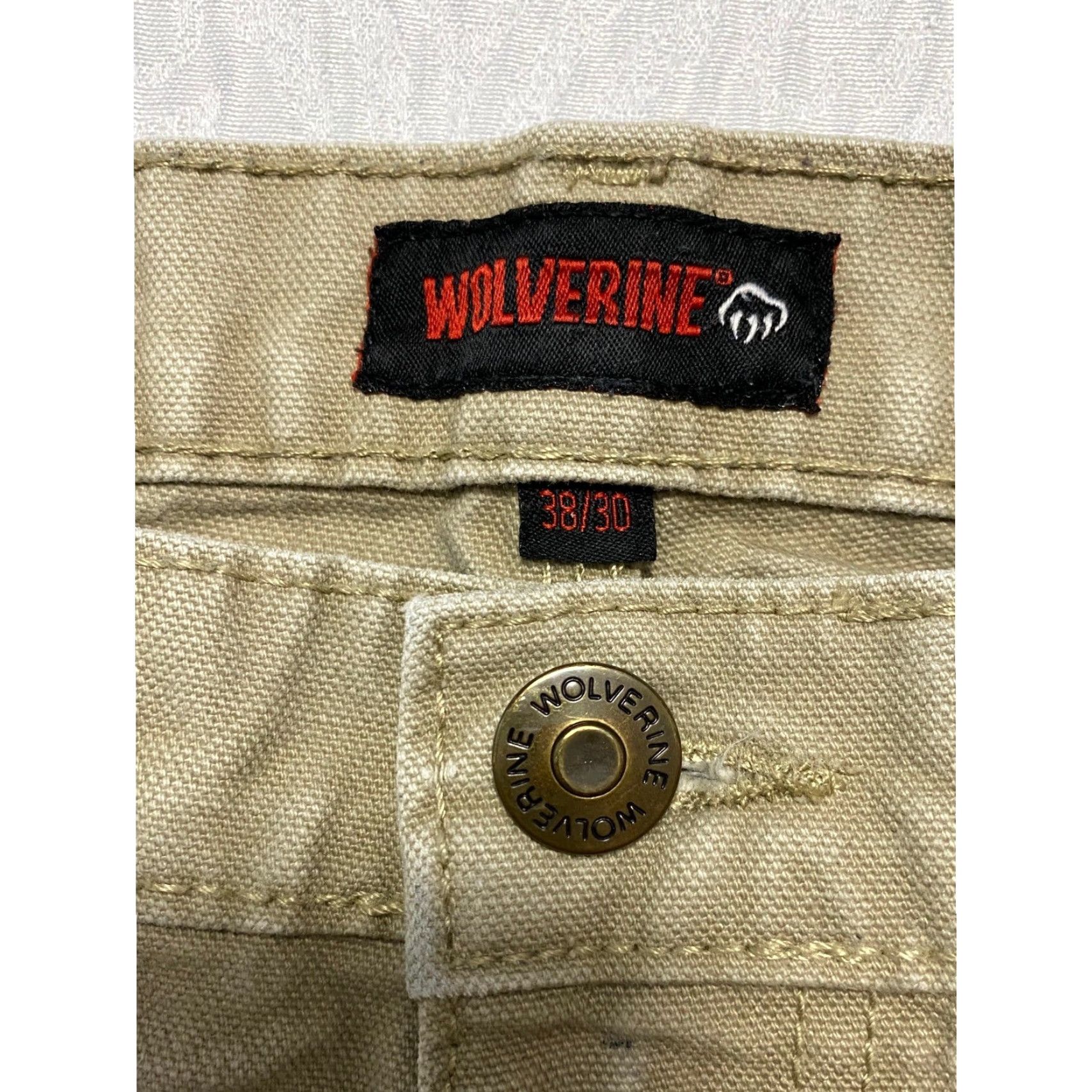 Vintage Wolverine Carpenter Work Pants Men's 38×30 Brown Canvas Size US 38 / EU 54 - 5 Thumbnail