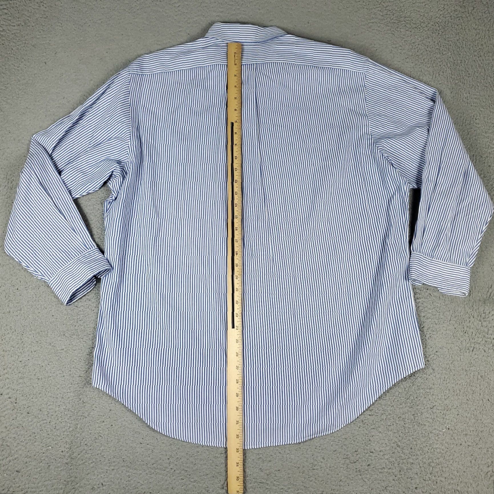 Ralph Lauren Ralph Lauren Shirt Mens 16.5 Blue Pony Striped Dress Button Up Long Sleeve Size 46R - 5 Thumbnail