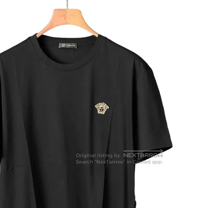 Versace Versace Black Cotton Long Sleeve T-Shirt . Size US L / EU 52-54 / 3 - 3 Thumbnail