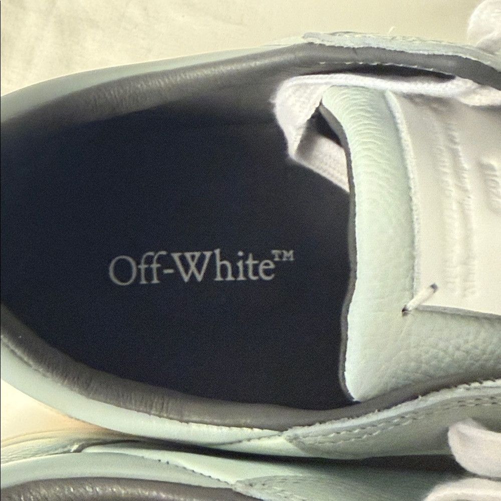 Off-White Off-White Low Vulcanized Leather Sneakers Green/Grey Size 4 Size US 11 / EU 44 - 7 Thumbnail