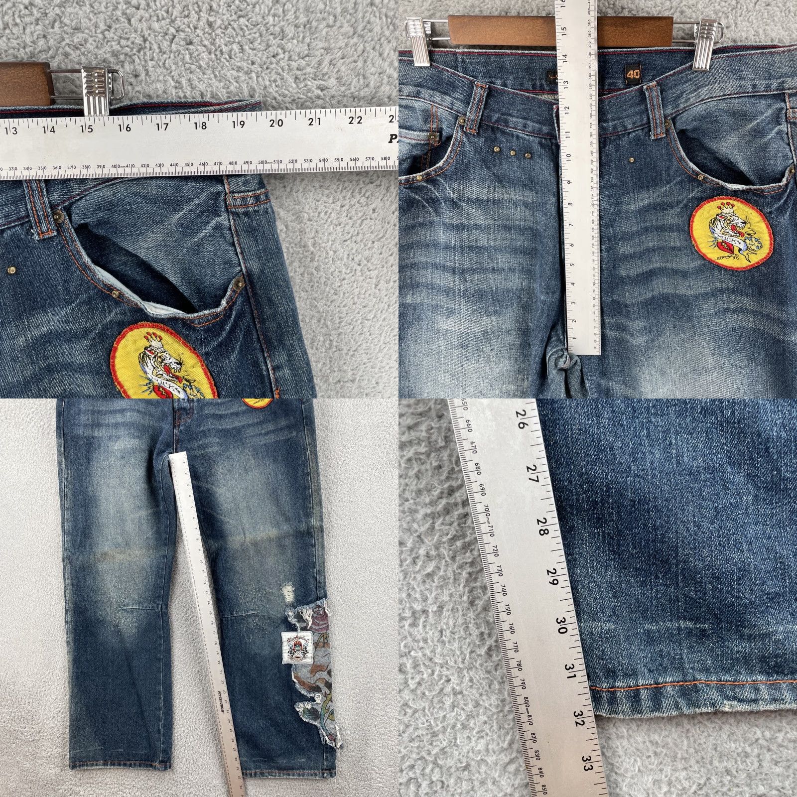 Ed Hardy VINTAGE Ed Hardy Men’s Jeans Shirt None? Size US 40 / EU 56 - 11 Thumbnail