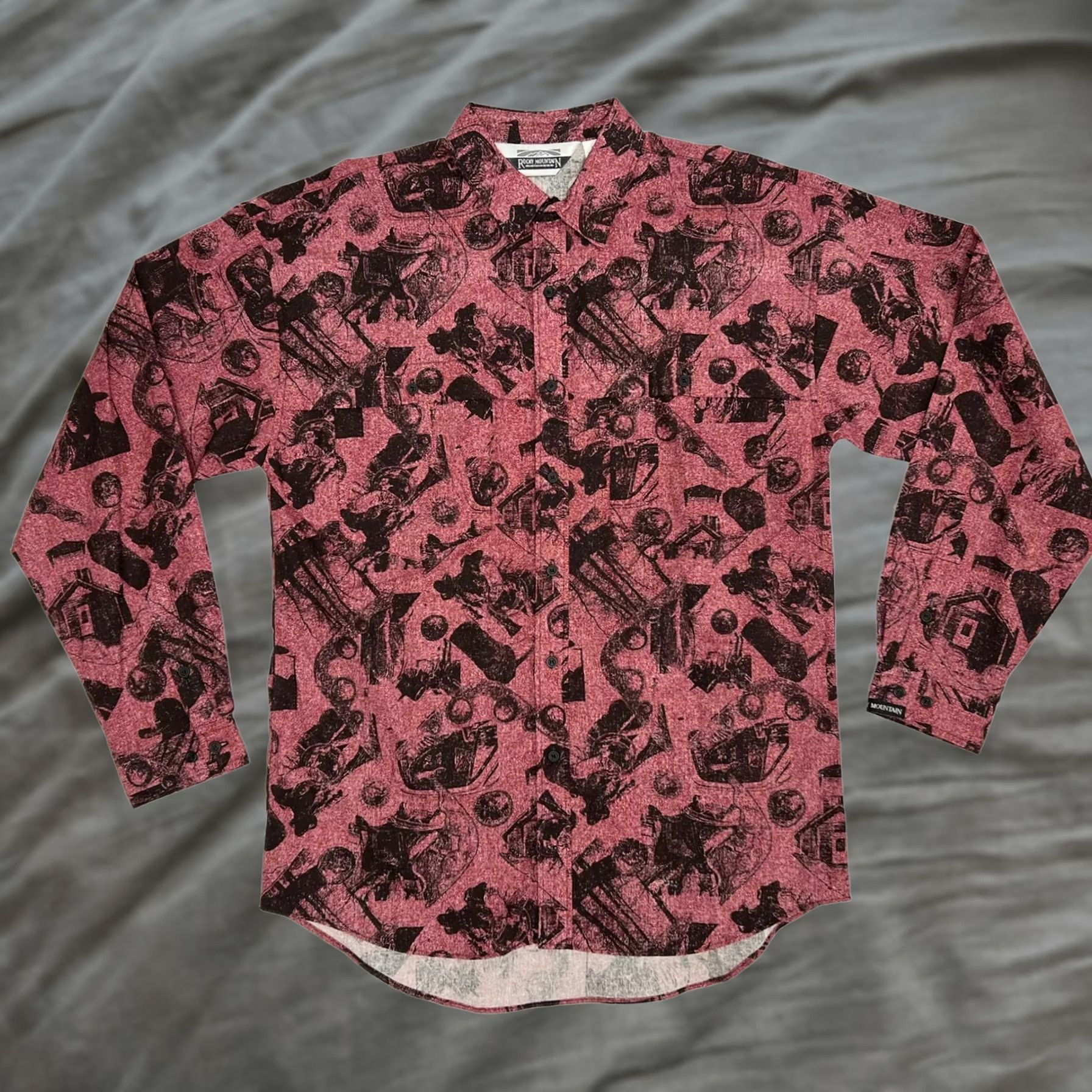 Vintage VINTAGE Rocky Mountain Clothing Co Western Shirt Size M Aztec 80s NOS Button Up Men Red Long Sleeve Cowboys Size US M / EU 48-50 / 2 - 1 Thumbnail