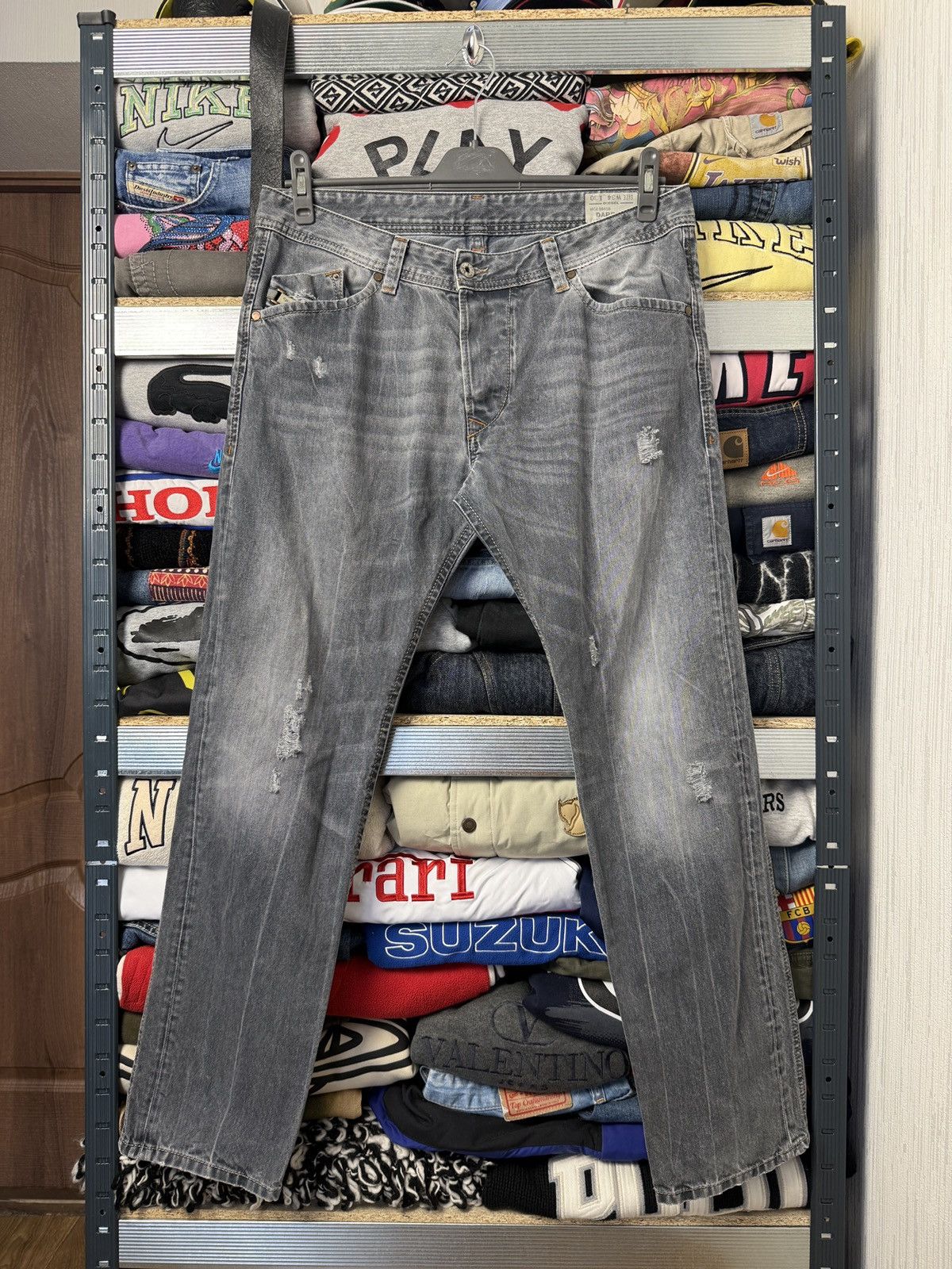 Diesel Diesel Washed Faded Jeans Denim Size 34 Striped Size US 34 / EU 50 - 1 Thumbnail