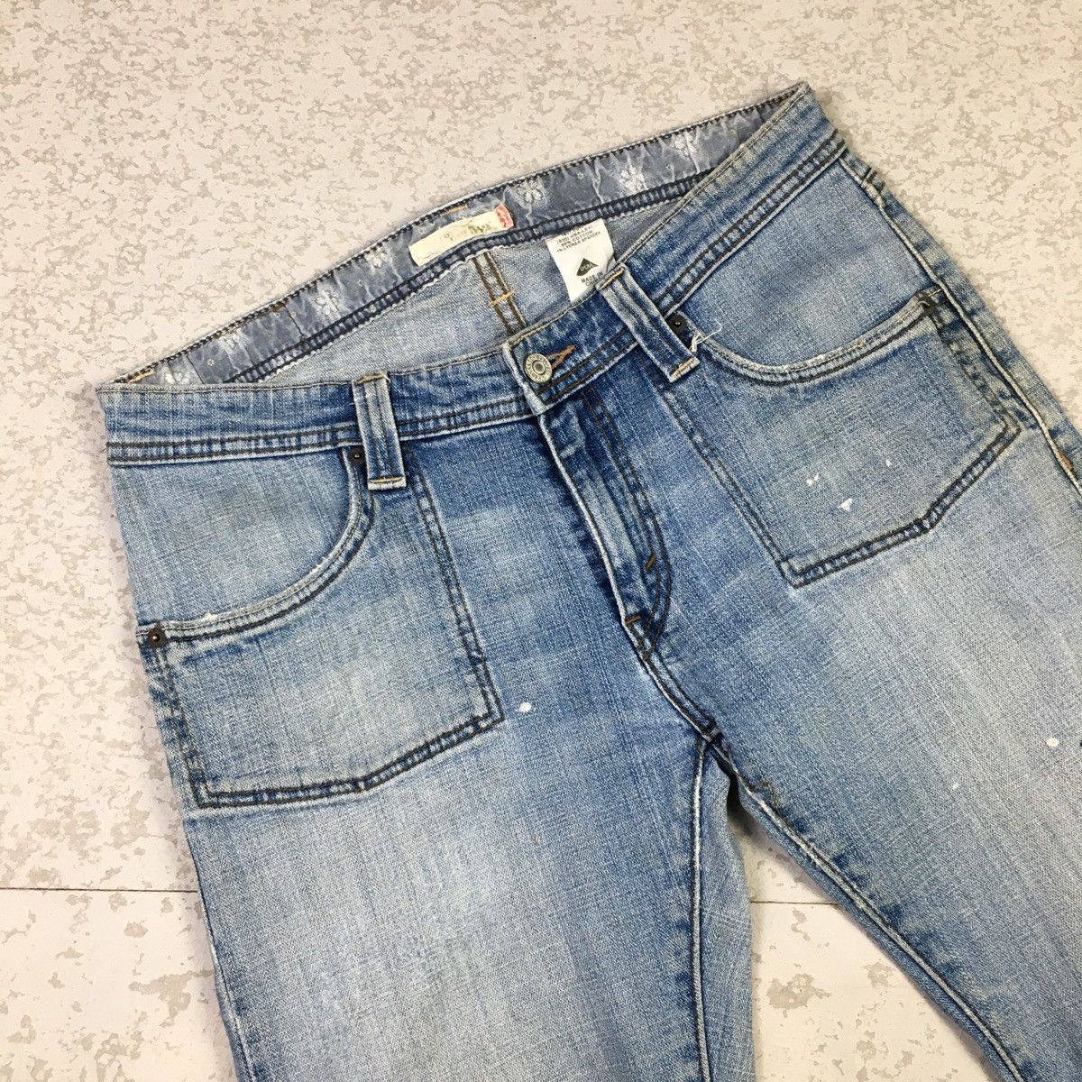 If Six Was Nine Levis 542 Low Flare Washed Blue Vintage Y2K Denim Size US 33 - 9 Thumbnail