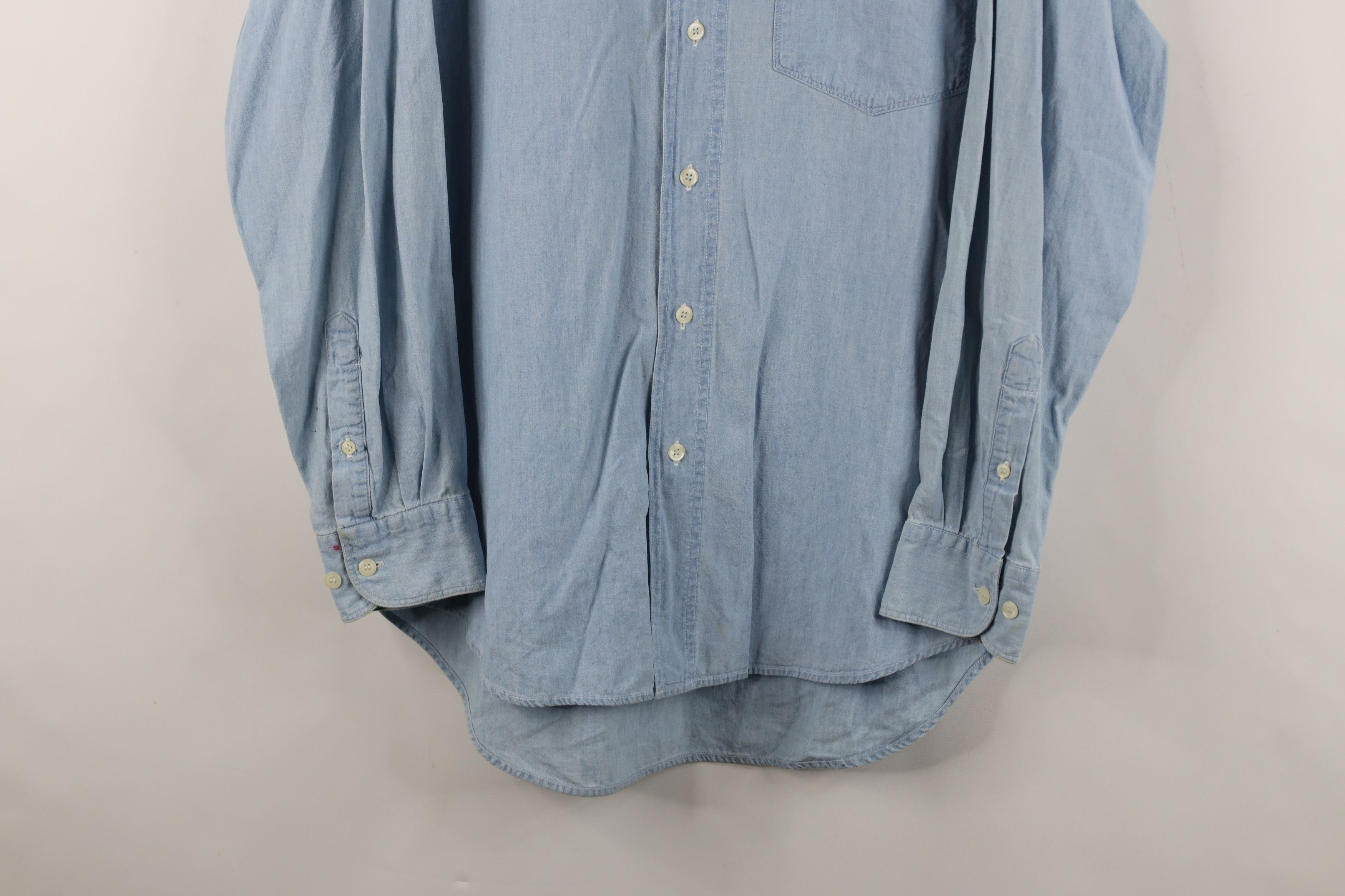 Gap Vintage 90s Gap Denim Jean Collared Button Down Shirt Blue Size US M / EU 48-50 / 2 - 3 Thumbnail