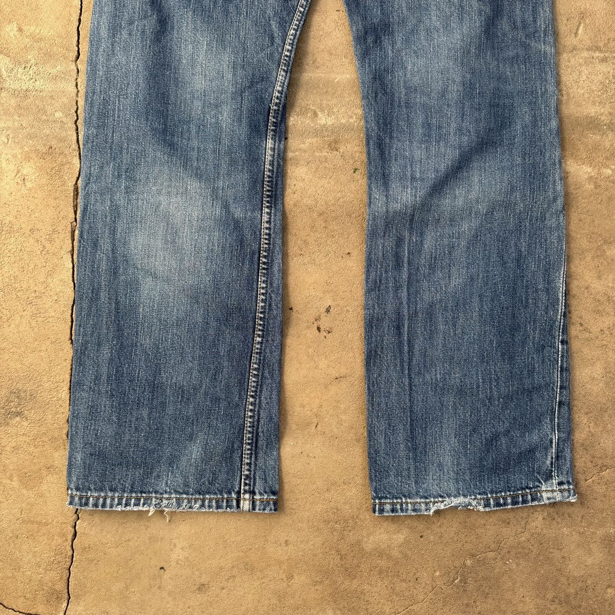Levi's × Vintage Vintage Y2K Levis 501 Distressed Denim Size US 33 - 9 Thumbnail